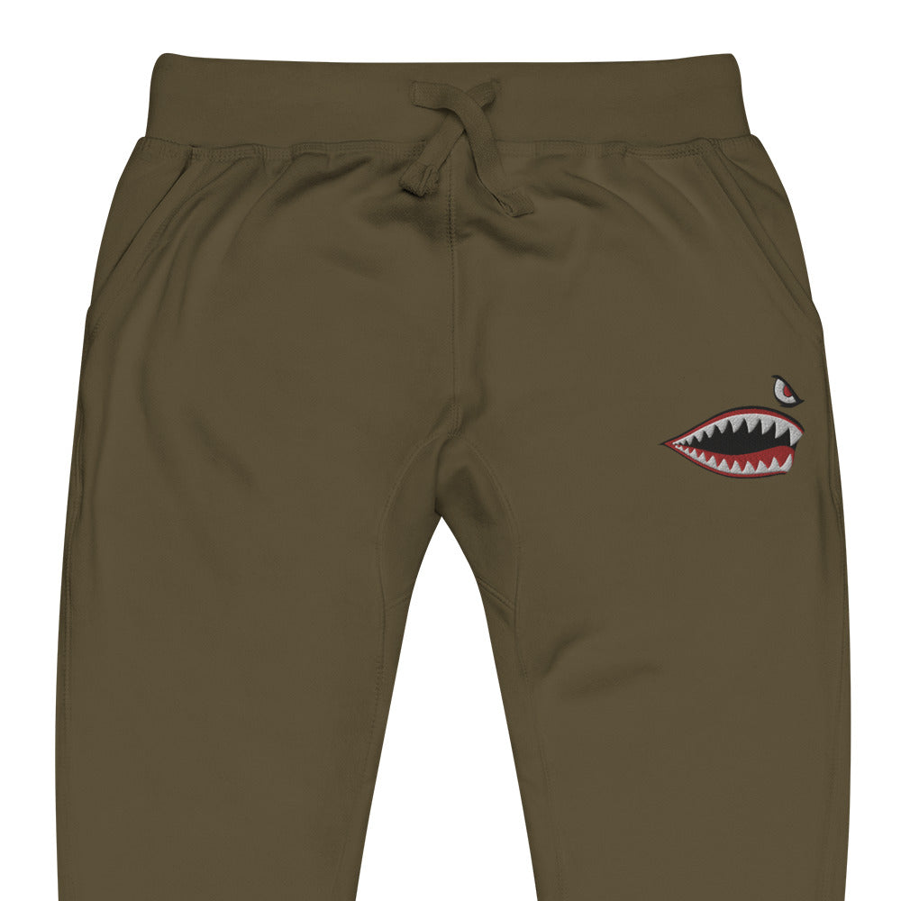 Sharkmouth Embroidered Fleece Sweatpants