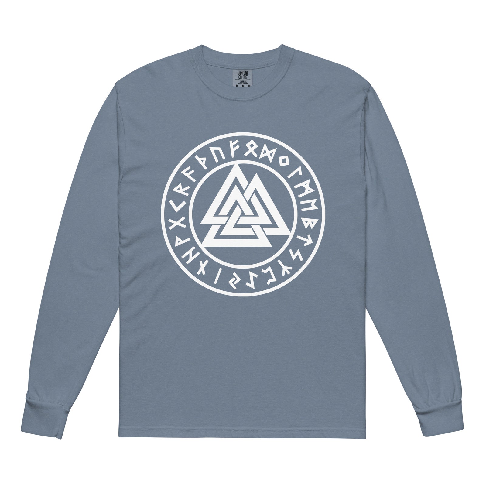 Valknut Garment-dyed heavyweight long-sleeve shirt
