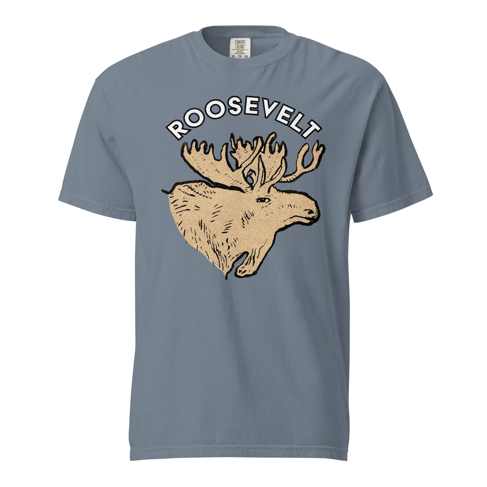 Teddy Roosevelt 1912 Bullmoose Garment-dyed Heavyweight T-shirt
