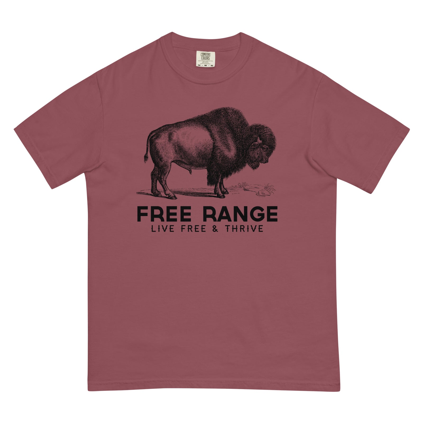 Free Range Live Free Garment-dyed Heavyweight T-Shirt