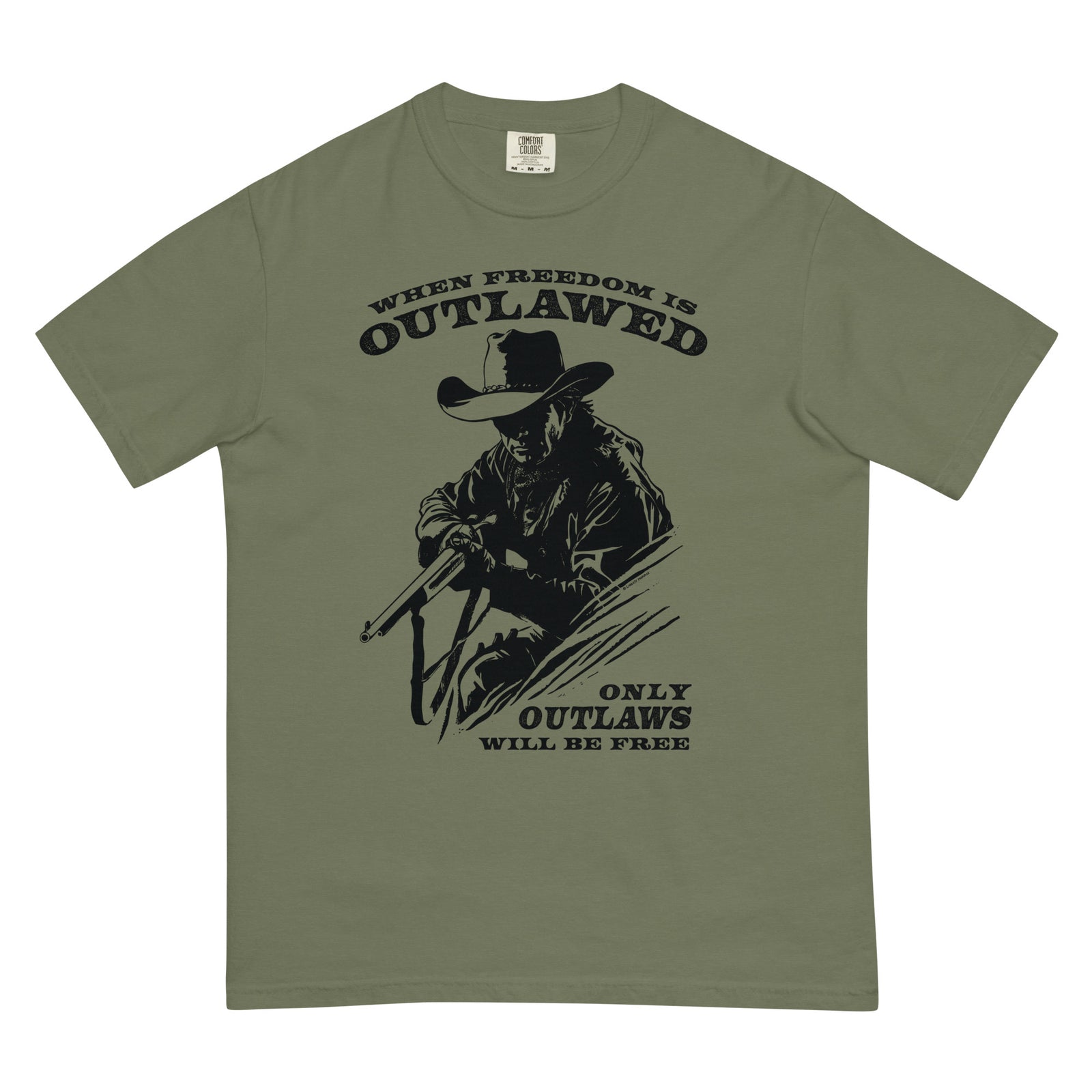 When Freedom is Outlawed Only Outlaws Will Be Free Heavyweight T-Shirt