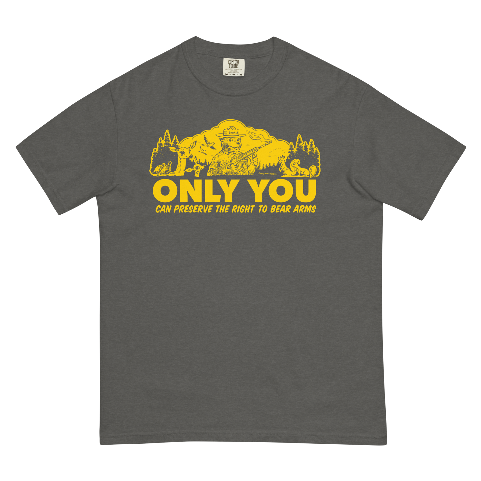 Only You Can Preserve the Right To Bear Arms Retro Smokey garment-dyed heavyweight t-shirt