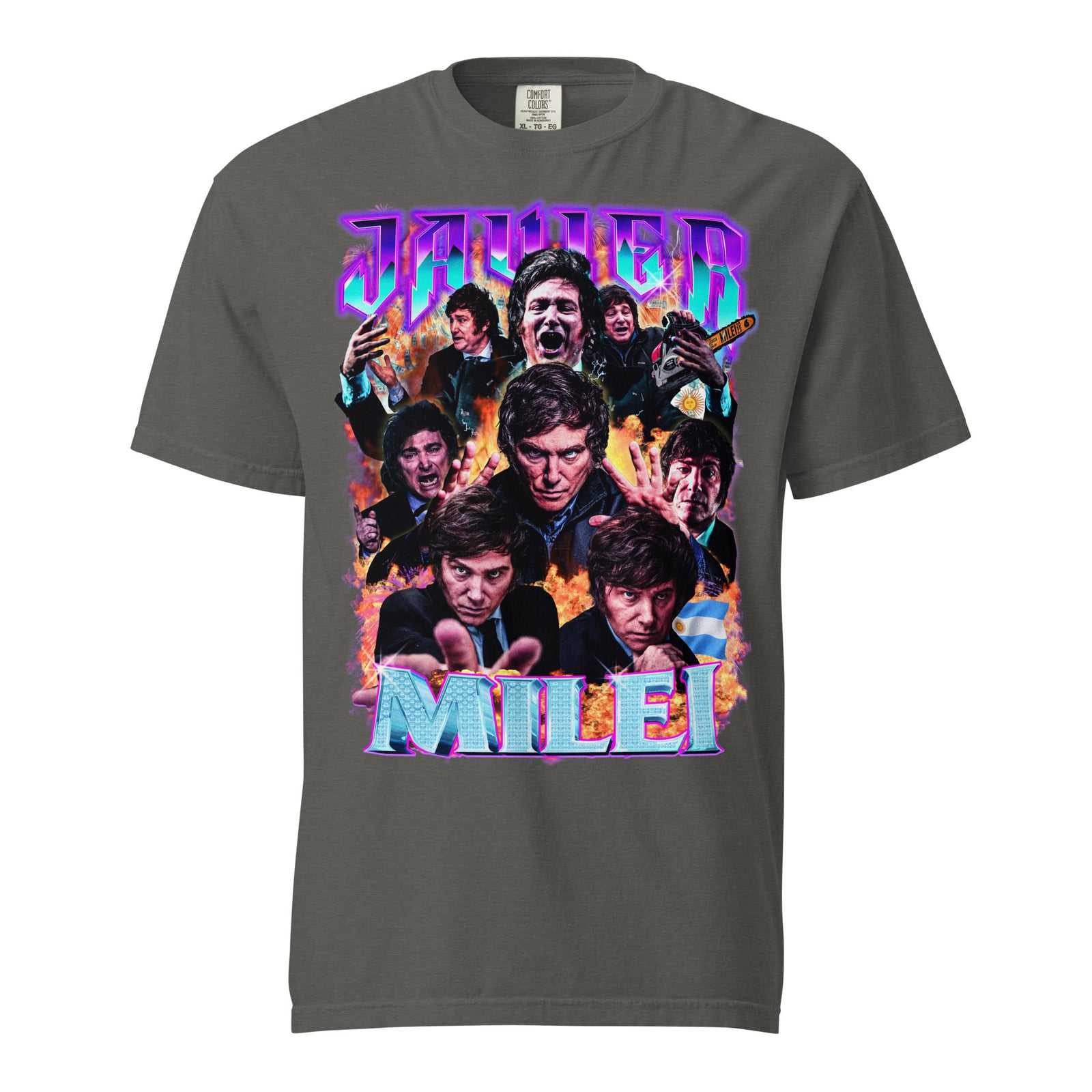 Javier Milei 90s Bootleg Heavyweight T-Shirt