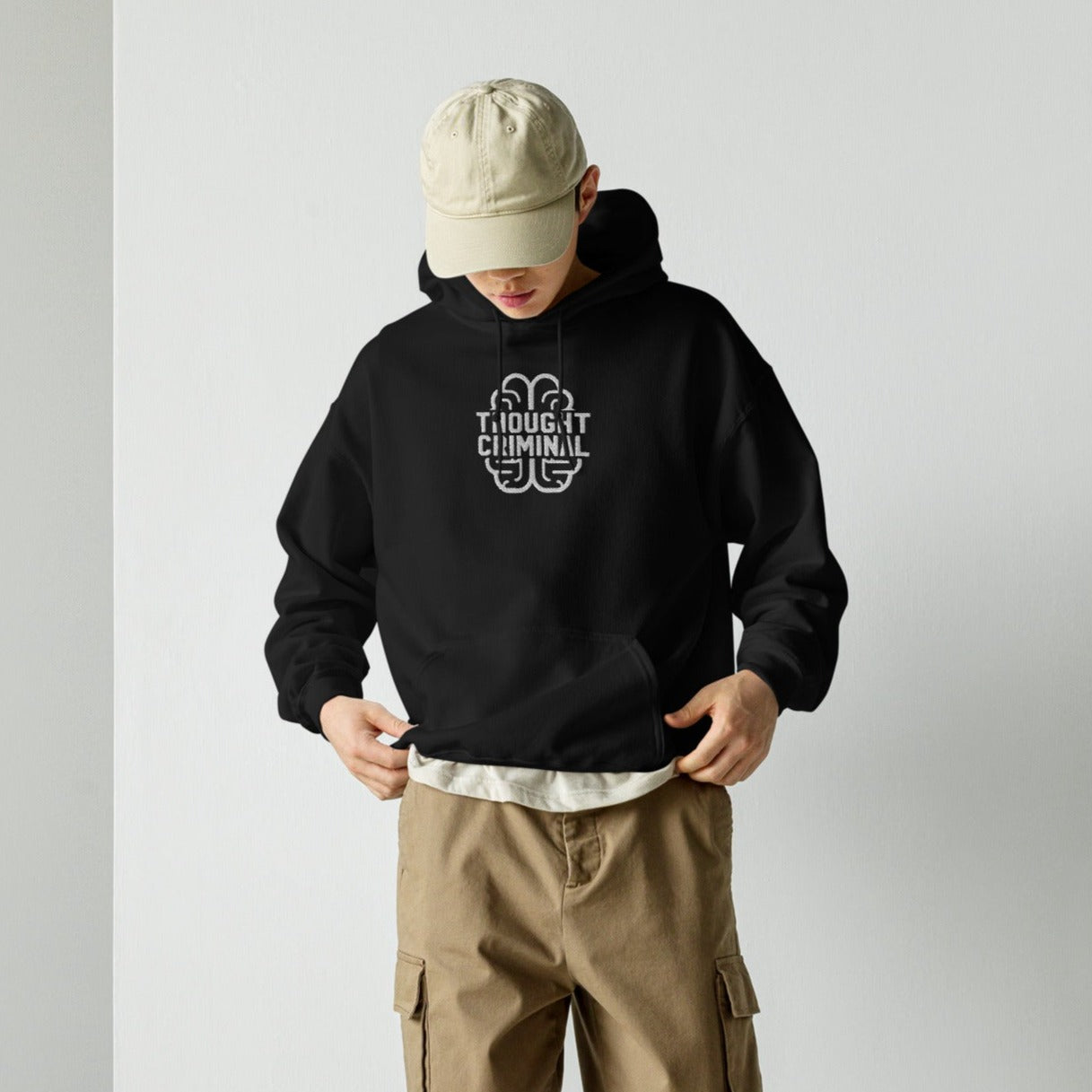 Thought Criminal Embroidered Unisex Hoodie