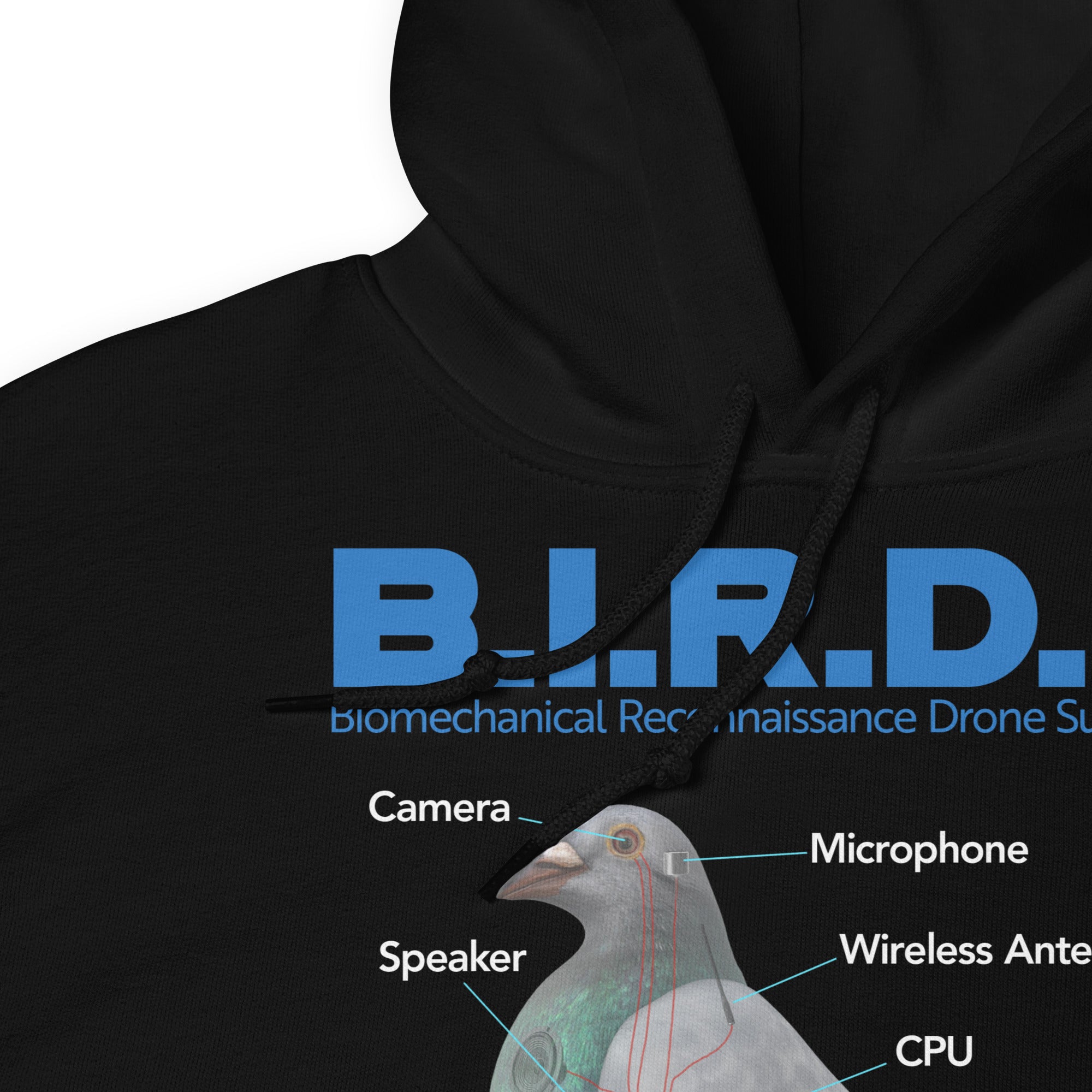 B.I.R.D.S. Biomechanical Reconnaissance Drone Surveillance T-Hoodie