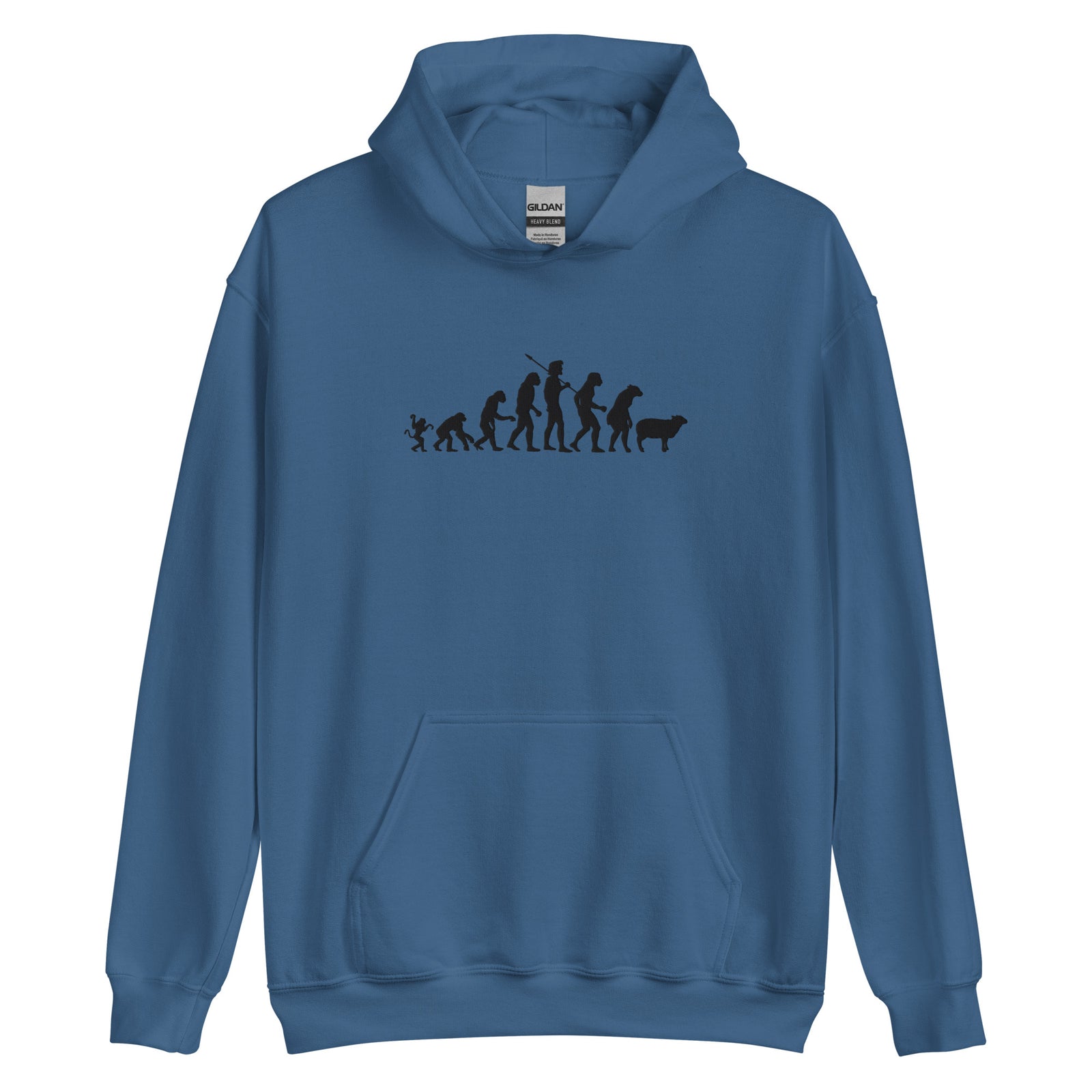 Evolution of Modern Man Embroidered Hoodie Sweatshirt