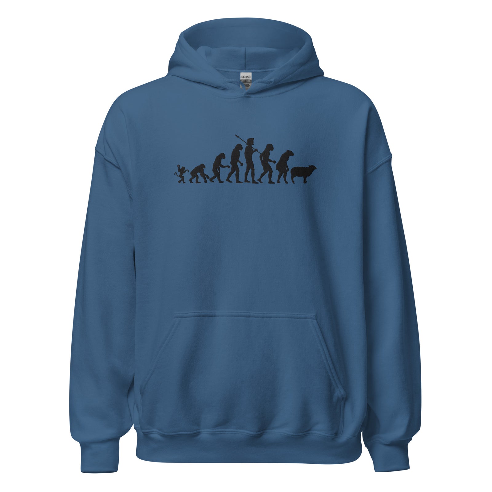 Evolution of Modern Man Embroidered Hoodie Sweatshirt