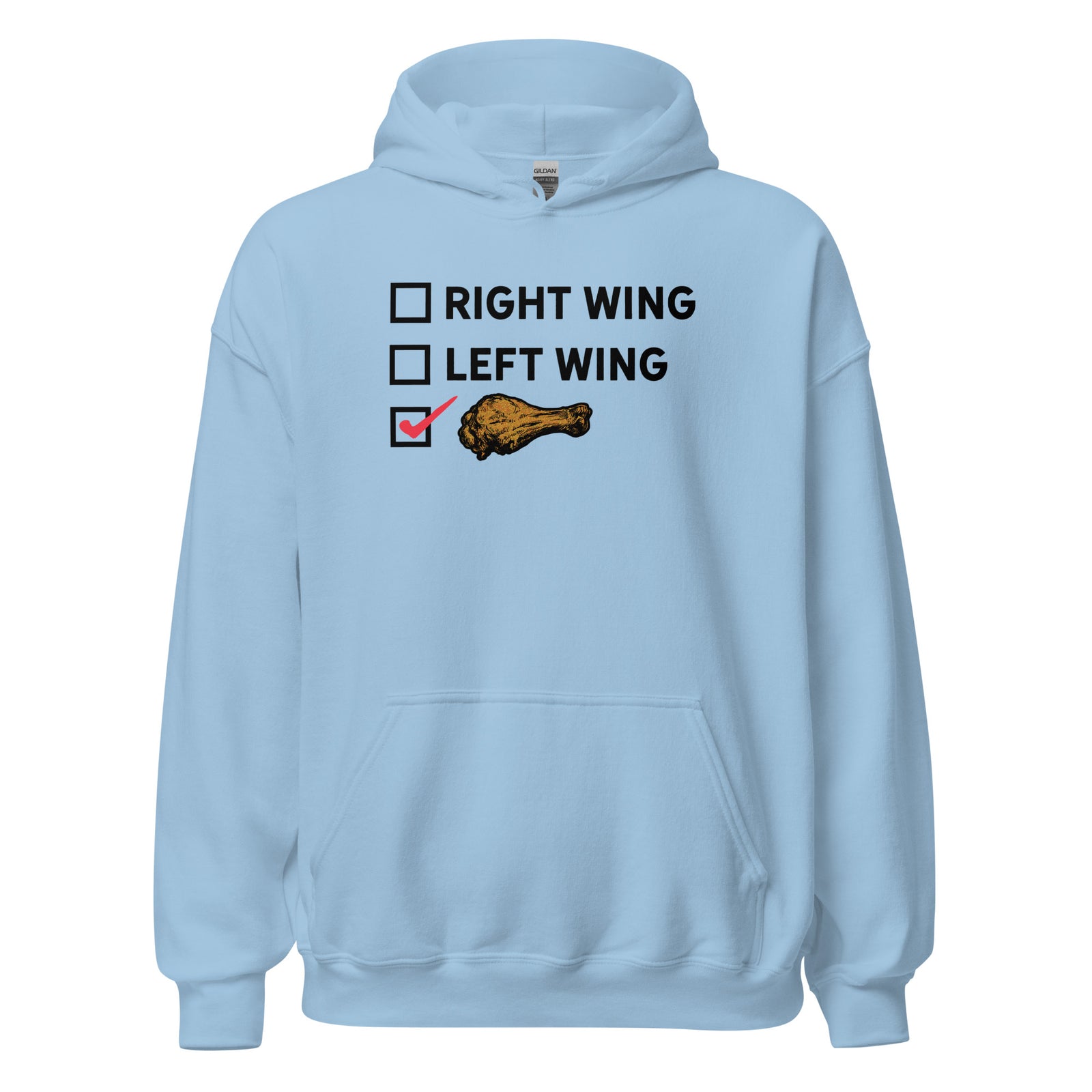 Right Wing, Left Wing, Chicken Wing Voter Pullover Hoodie