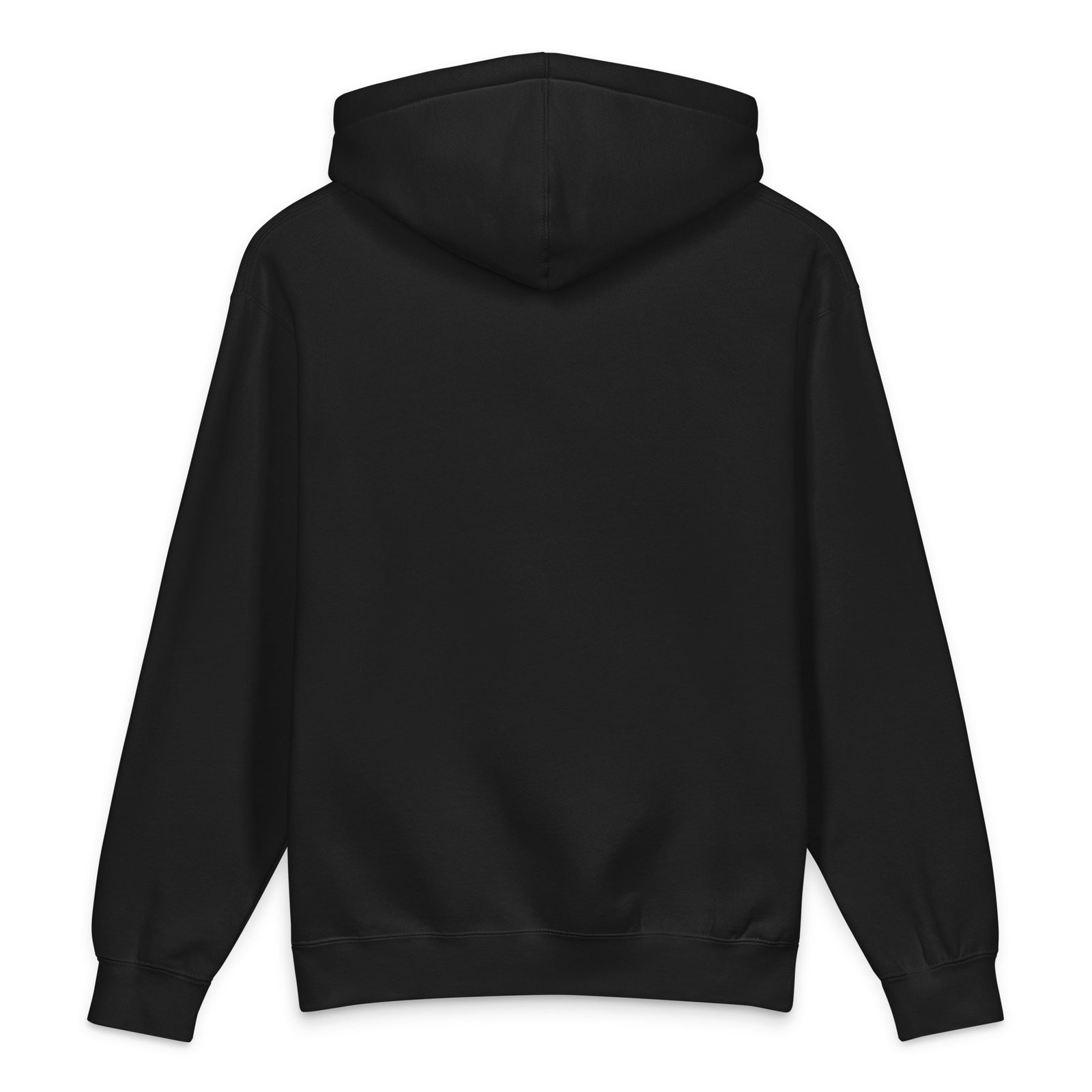 No Step on Snek embroidered hoodie in solid black, back view