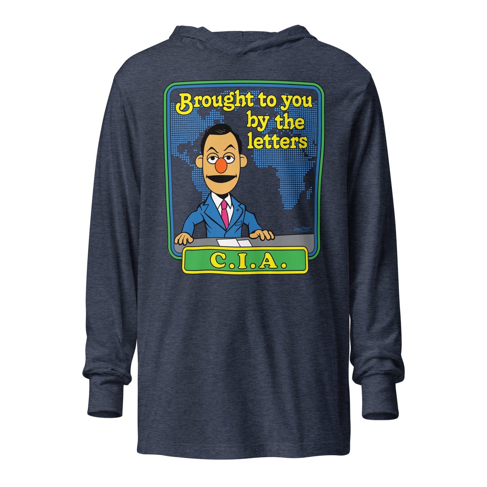 Brought to You By the Letters CIA Hooded long-sleeve tee