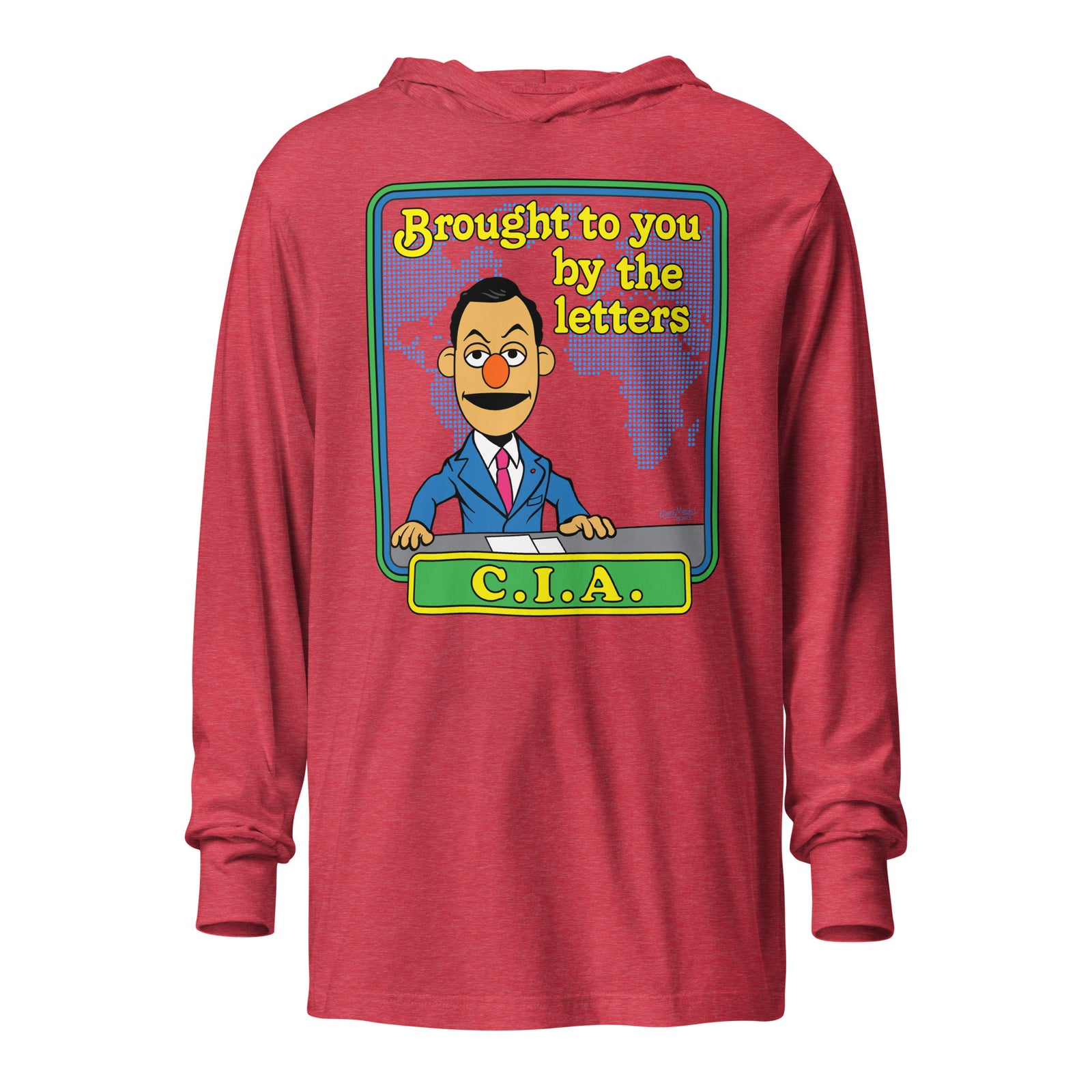 Brought to You By the Letters CIA Hooded long-sleeve tee