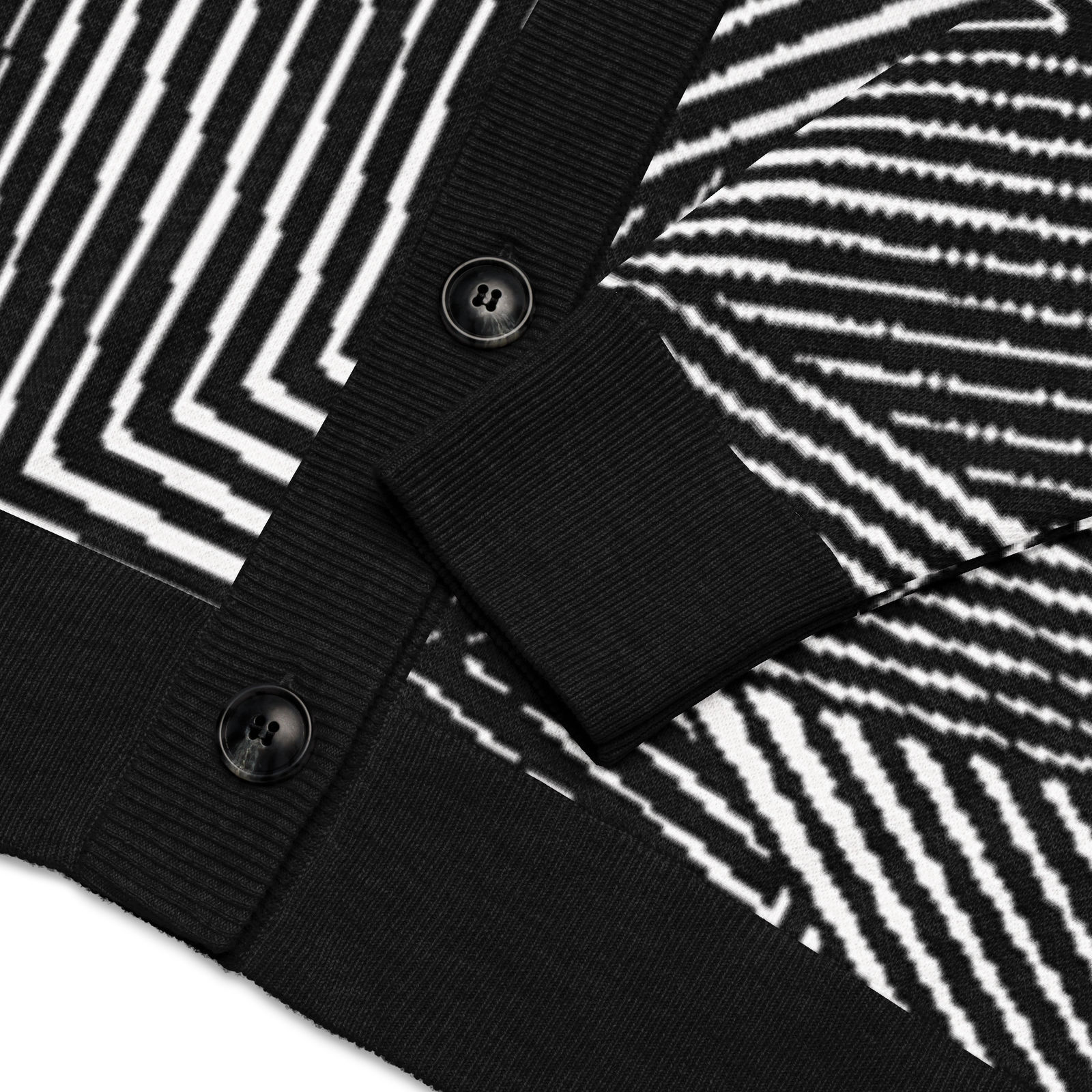 Dazzle Naval Camouflage Knitted Cardigan Sweater
