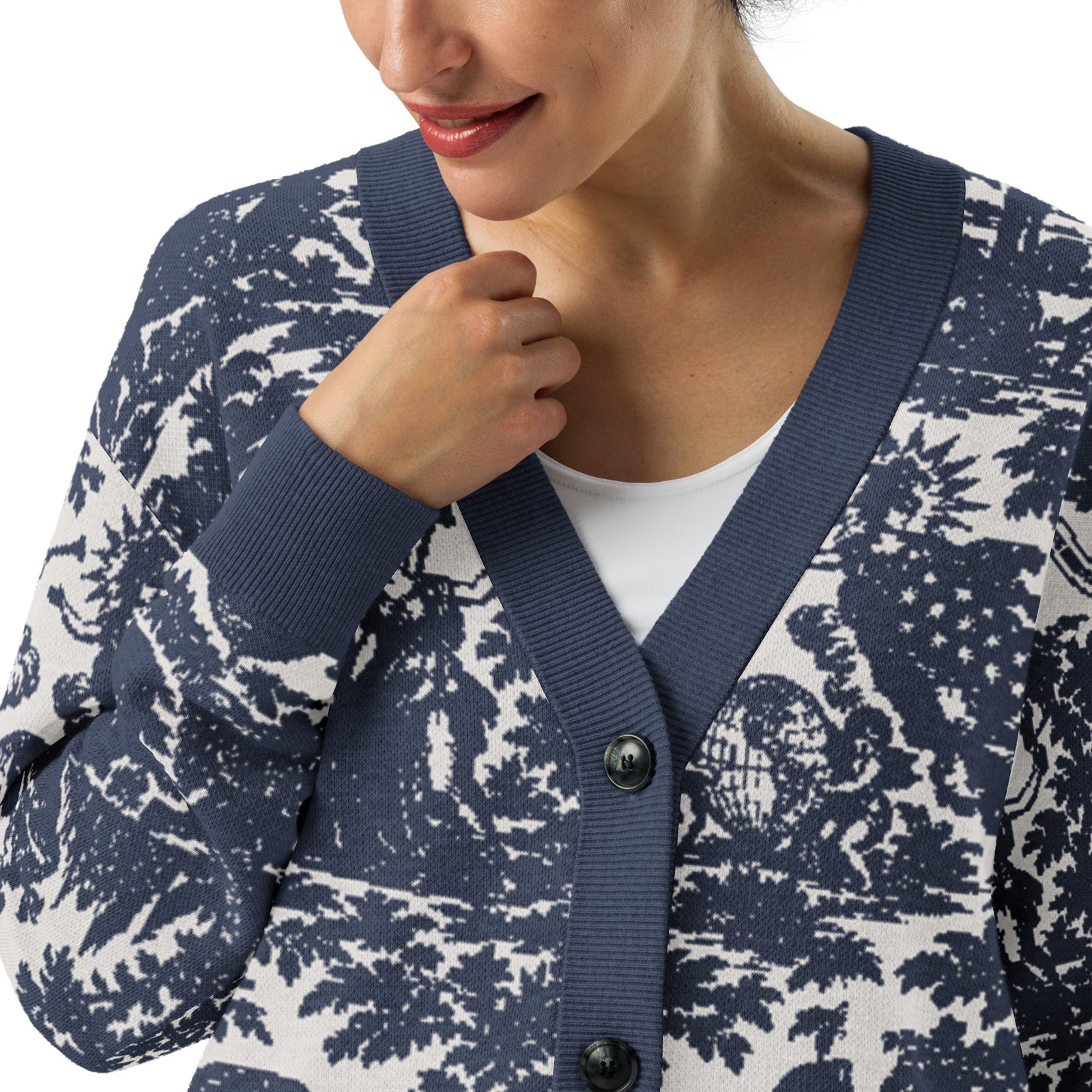 Apotheosis of Ben Franklin Knitted Cardigan