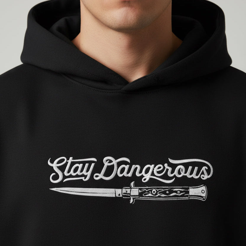 Stay Dangerous Stiletto Oversized heavyweight hoodie