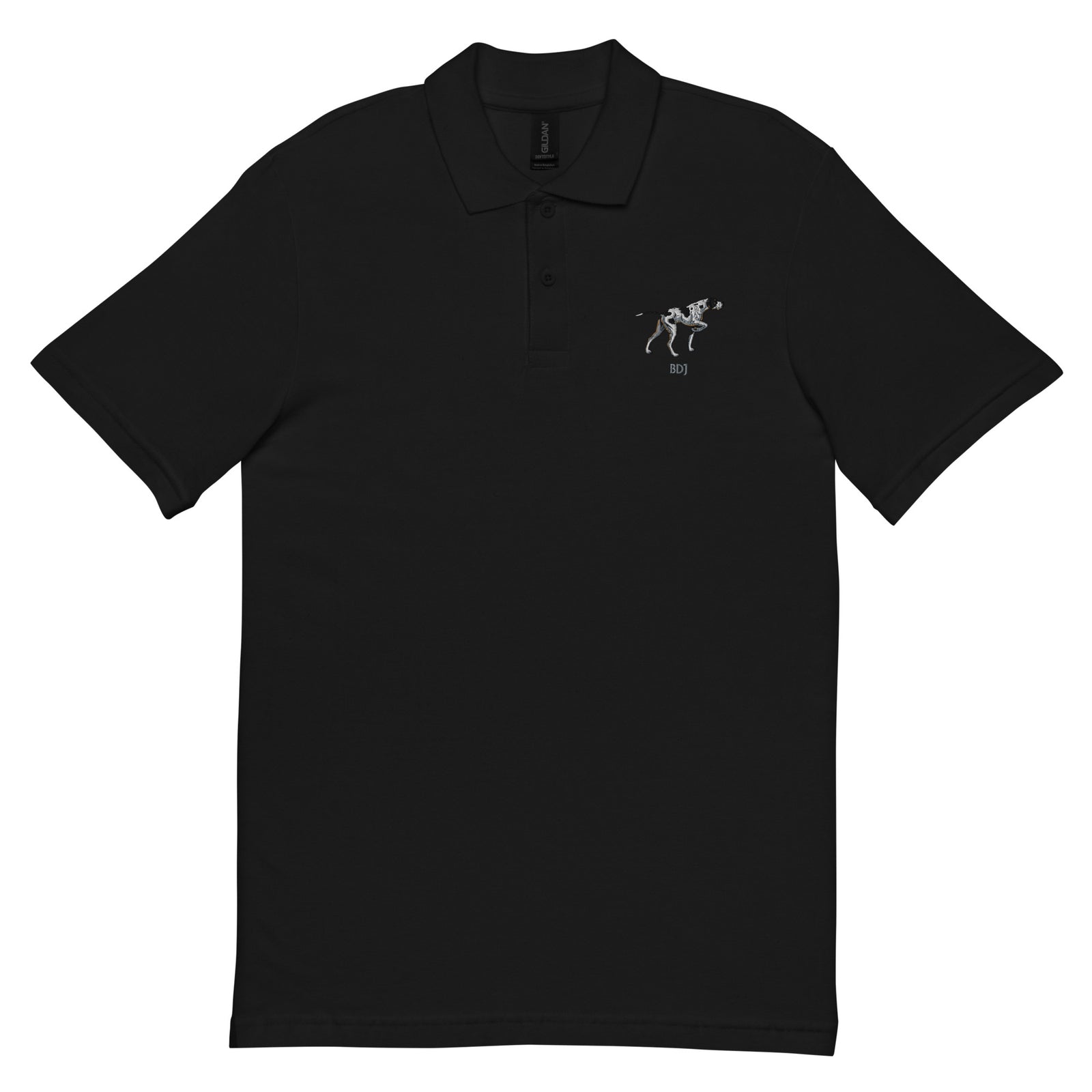 Pointer Dog Custom Embroidery Unisex Pique Polo Shirt