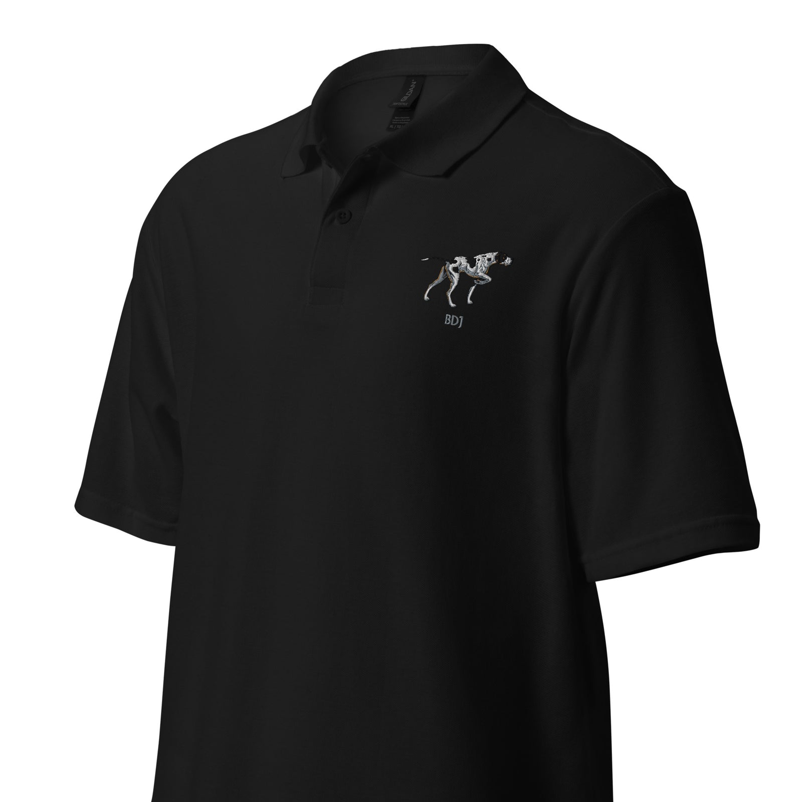 Pointer Dog Custom Embroidery Unisex Pique Polo Shirt