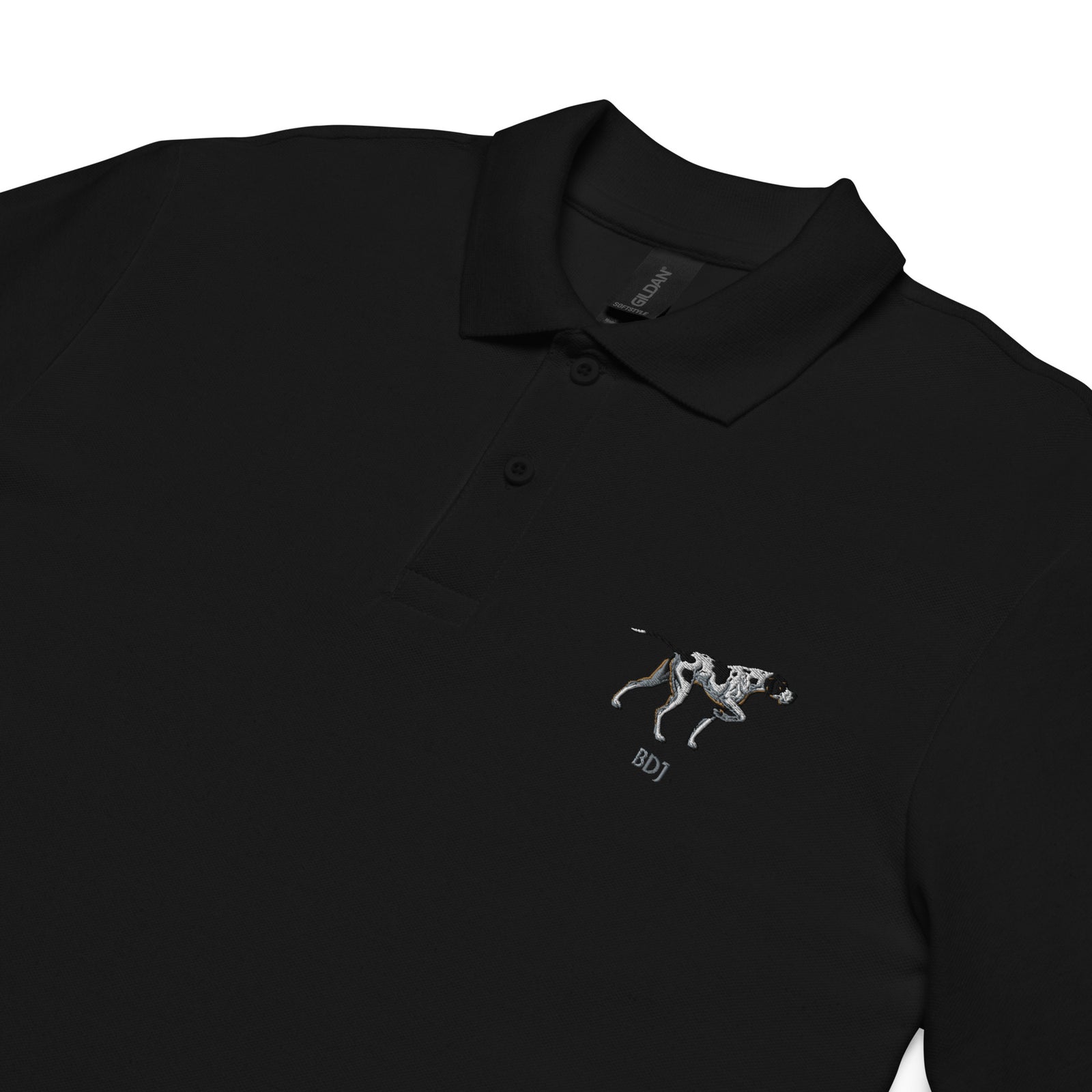 Pointer Dog Custom Embroidery Unisex Pique Polo Shirt