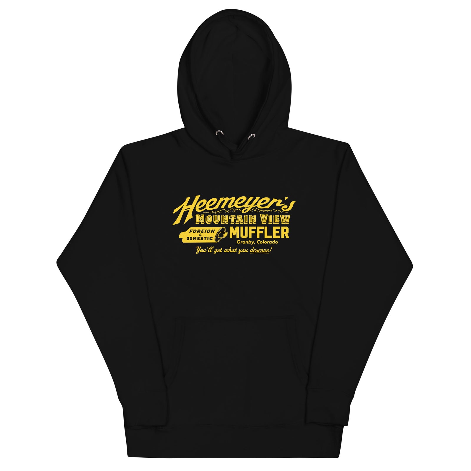 Heemeyer's Mountain View Muffler Hoodie