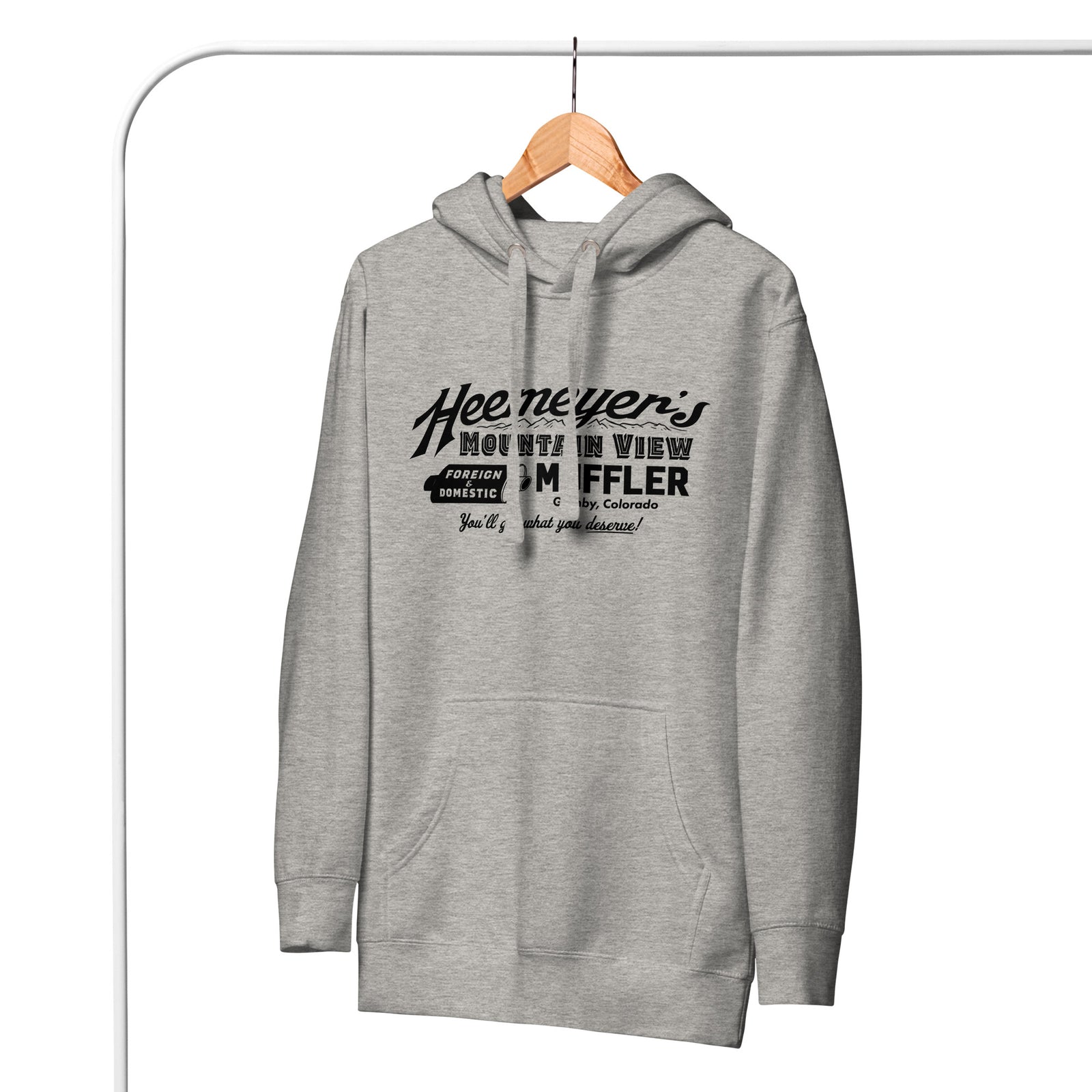 Heemeyer's Mountain View Muffler Hoodie
