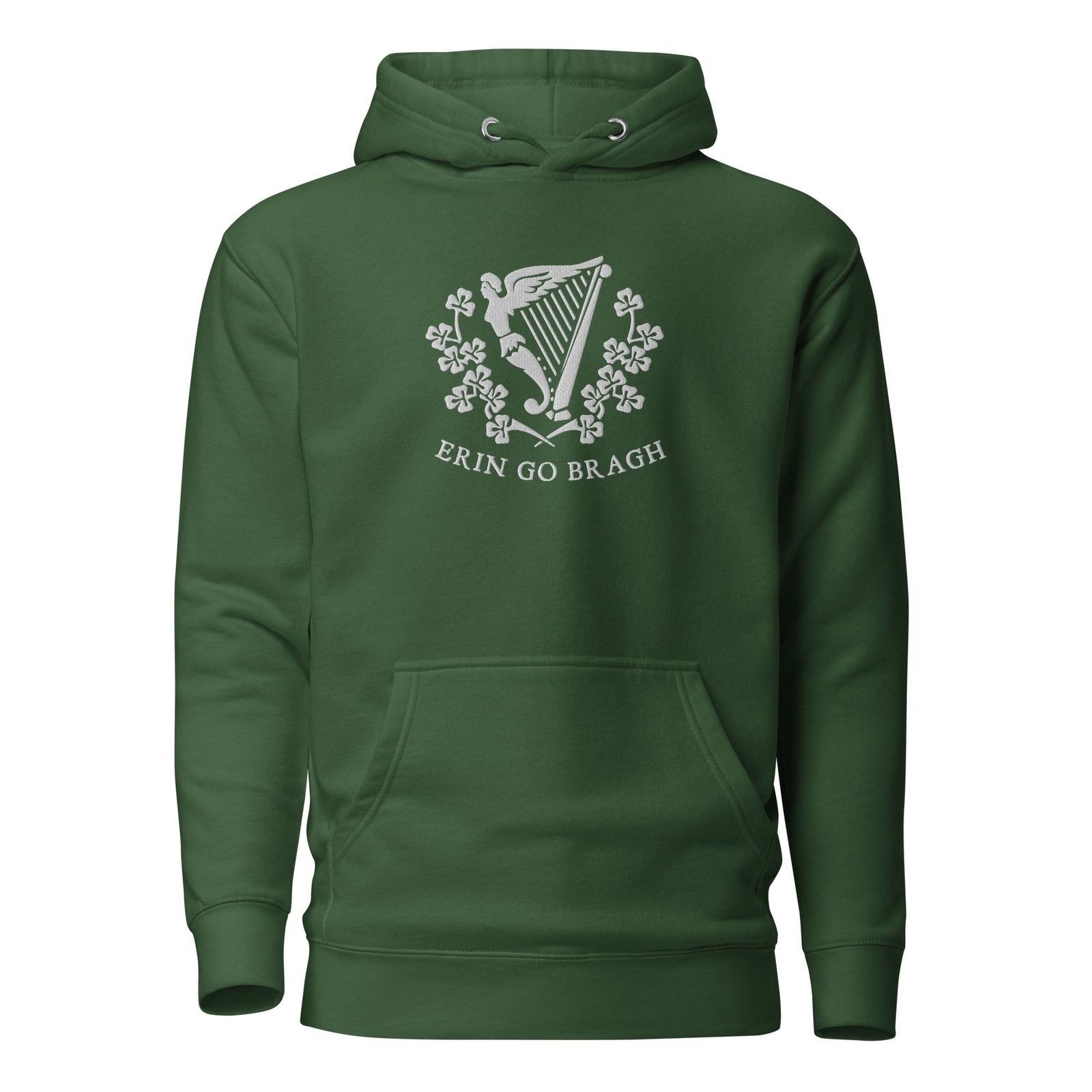 Erin Go Bragh Harp Embroidered Hoodie