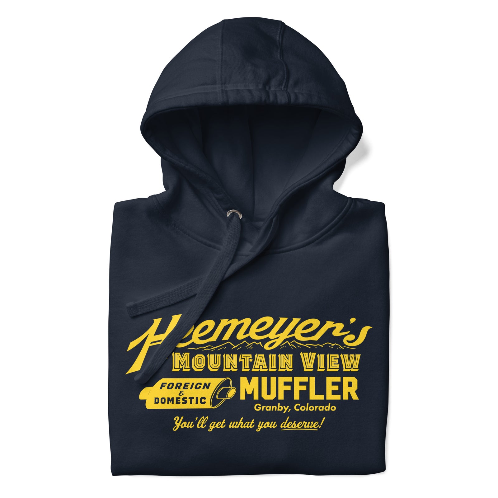 Heemeyer's Mountain View Muffler Hoodie