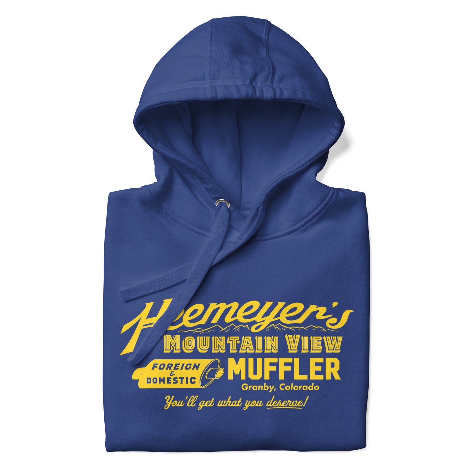 Heemeyer's Mountain View Muffler Hoodie