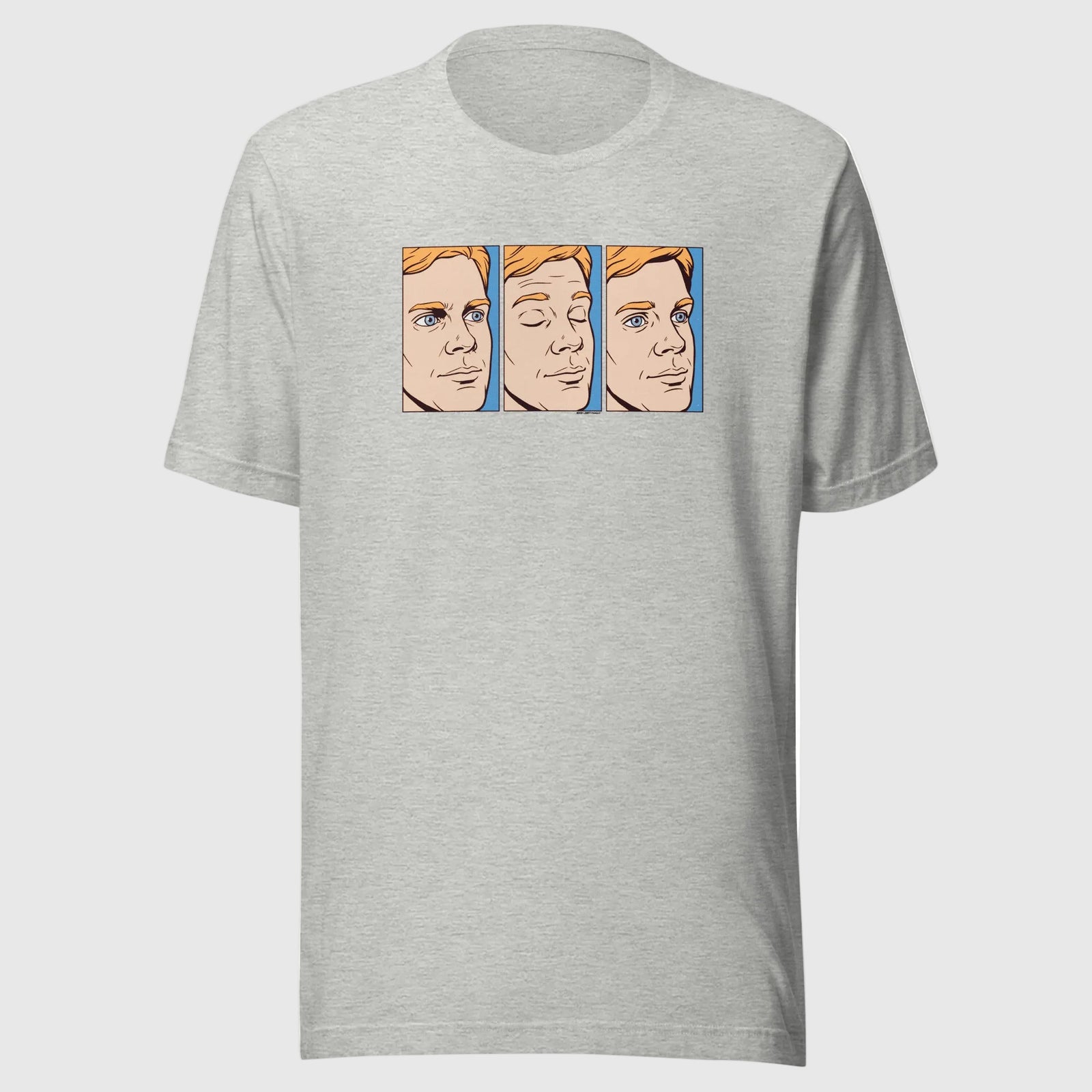 Blinking White Guy T-Shirt in Athletic Heather front view