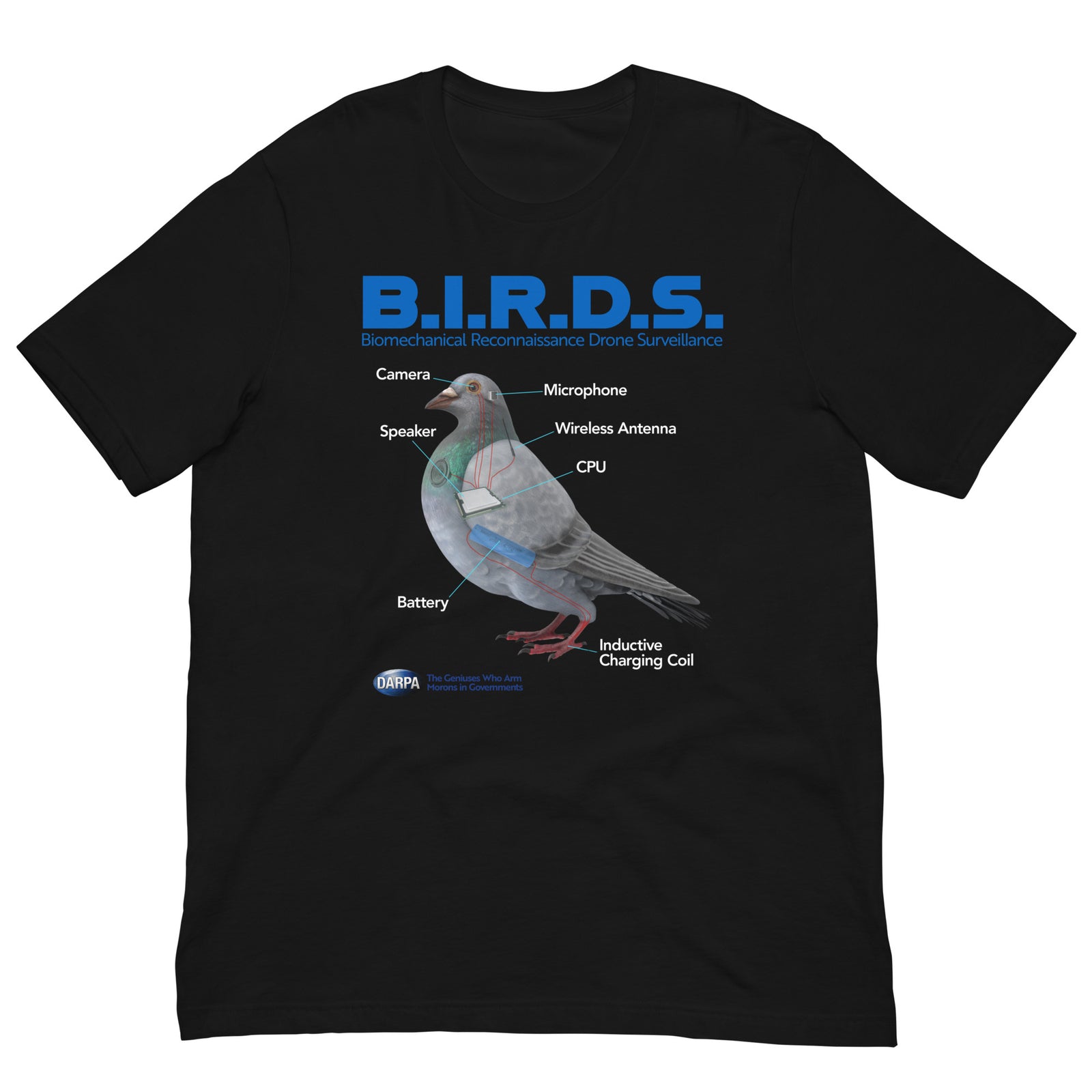 B.I.R.D.S. Biomechanical Reconnaissance Drone Surveillance T-Shirt