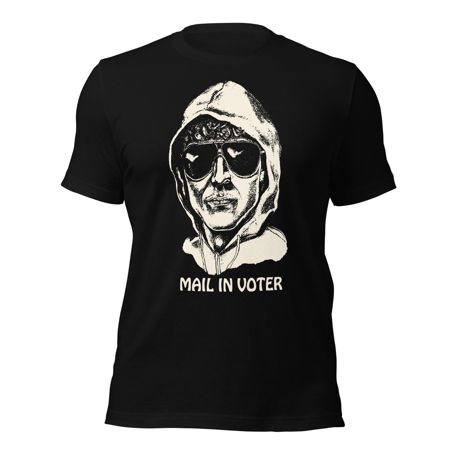 Mail-In Voter Unabomber T-Shirt in black, front view