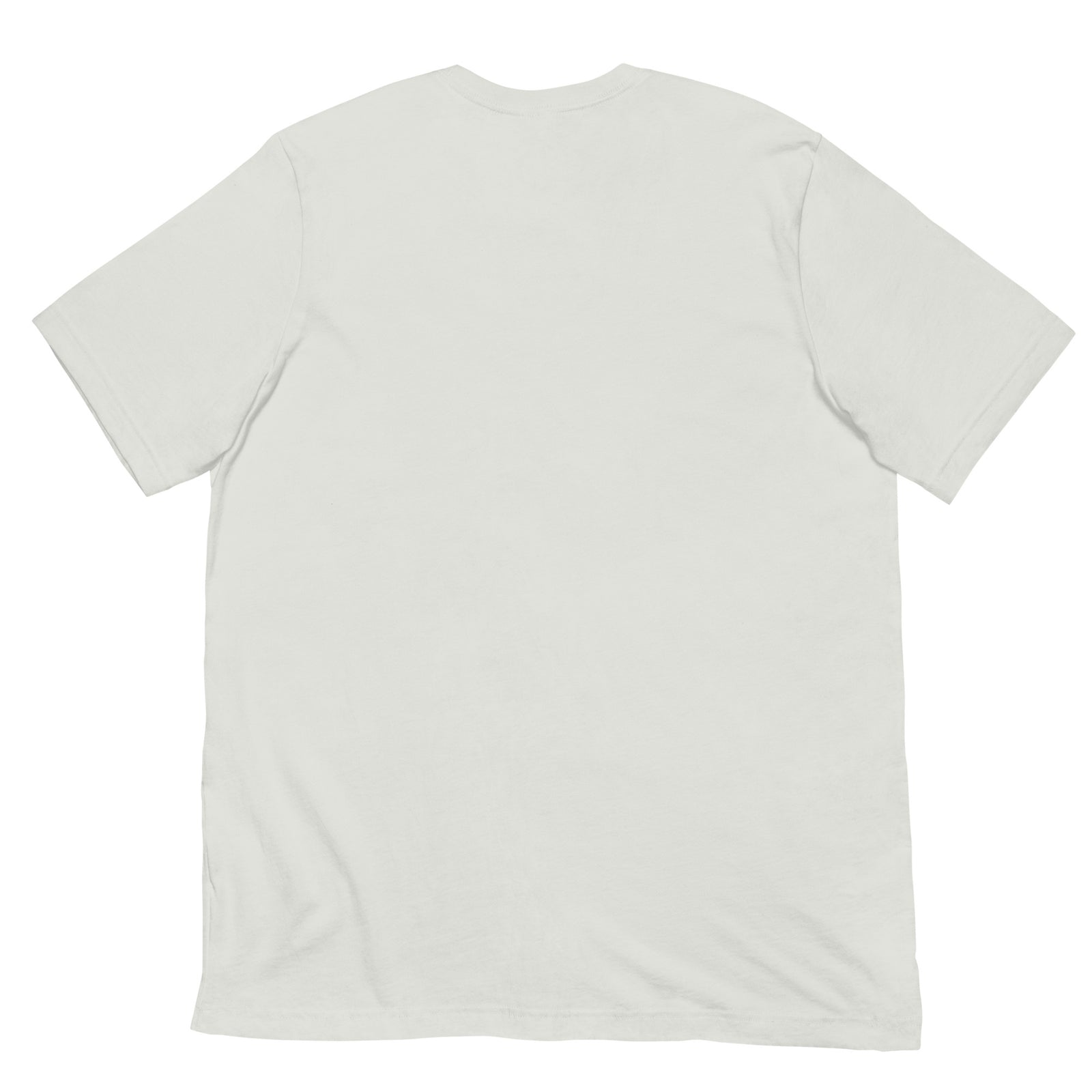 Back of silver Sic Semper Tyrannis graphic T-shirt