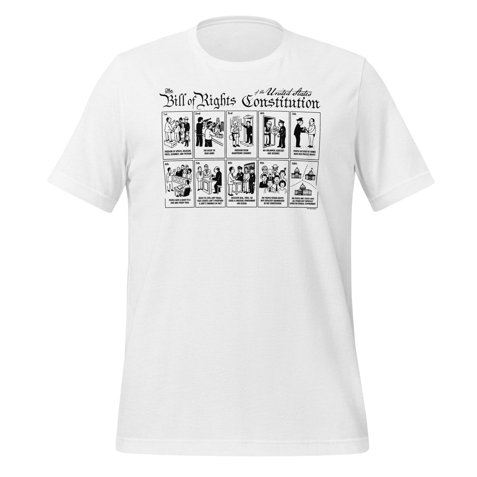 The Illustrated Bill of Rights Graphic Tee by Liberty Maniacs