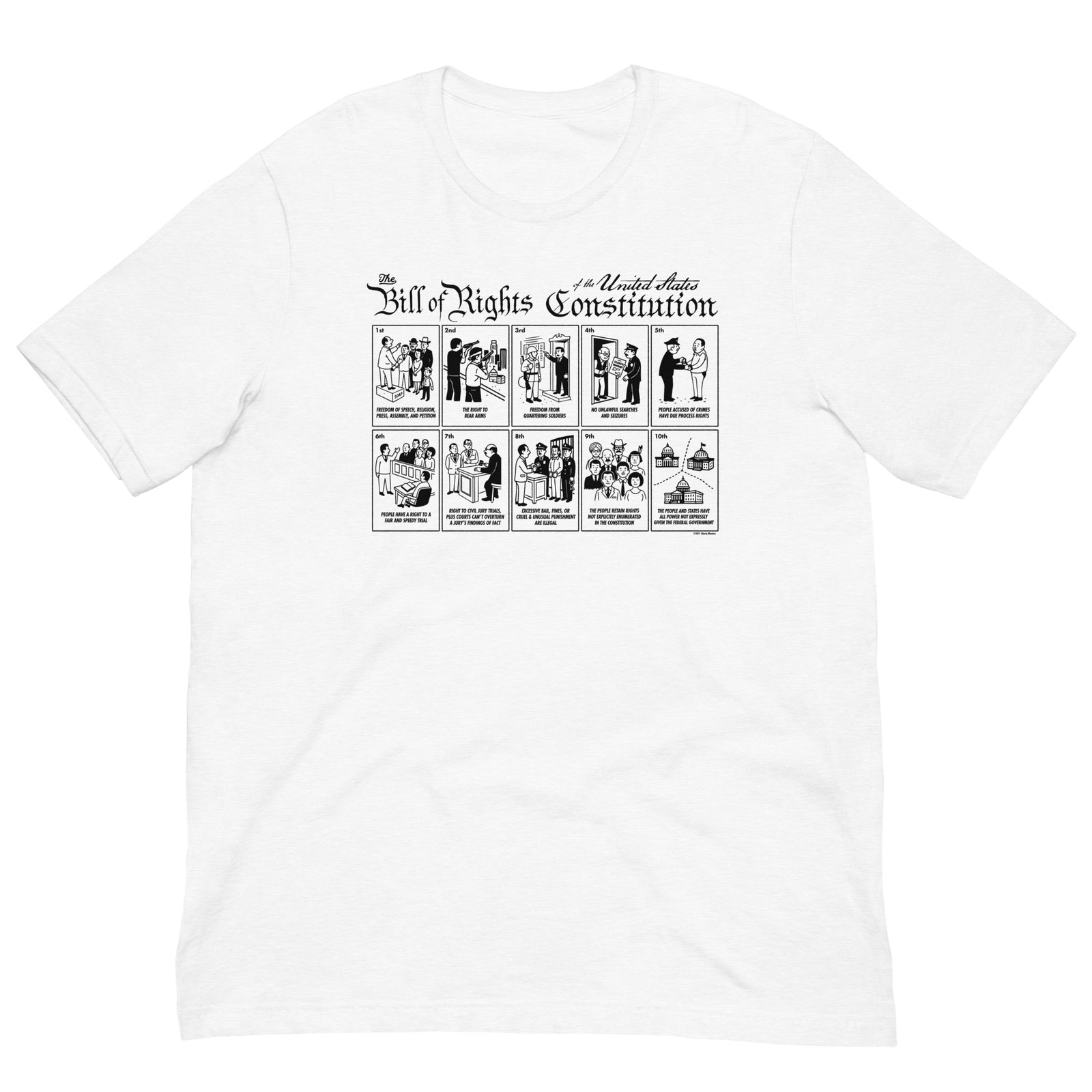 The Illustrated Bill of Rights Graphic Tee by Liberty Maniacs