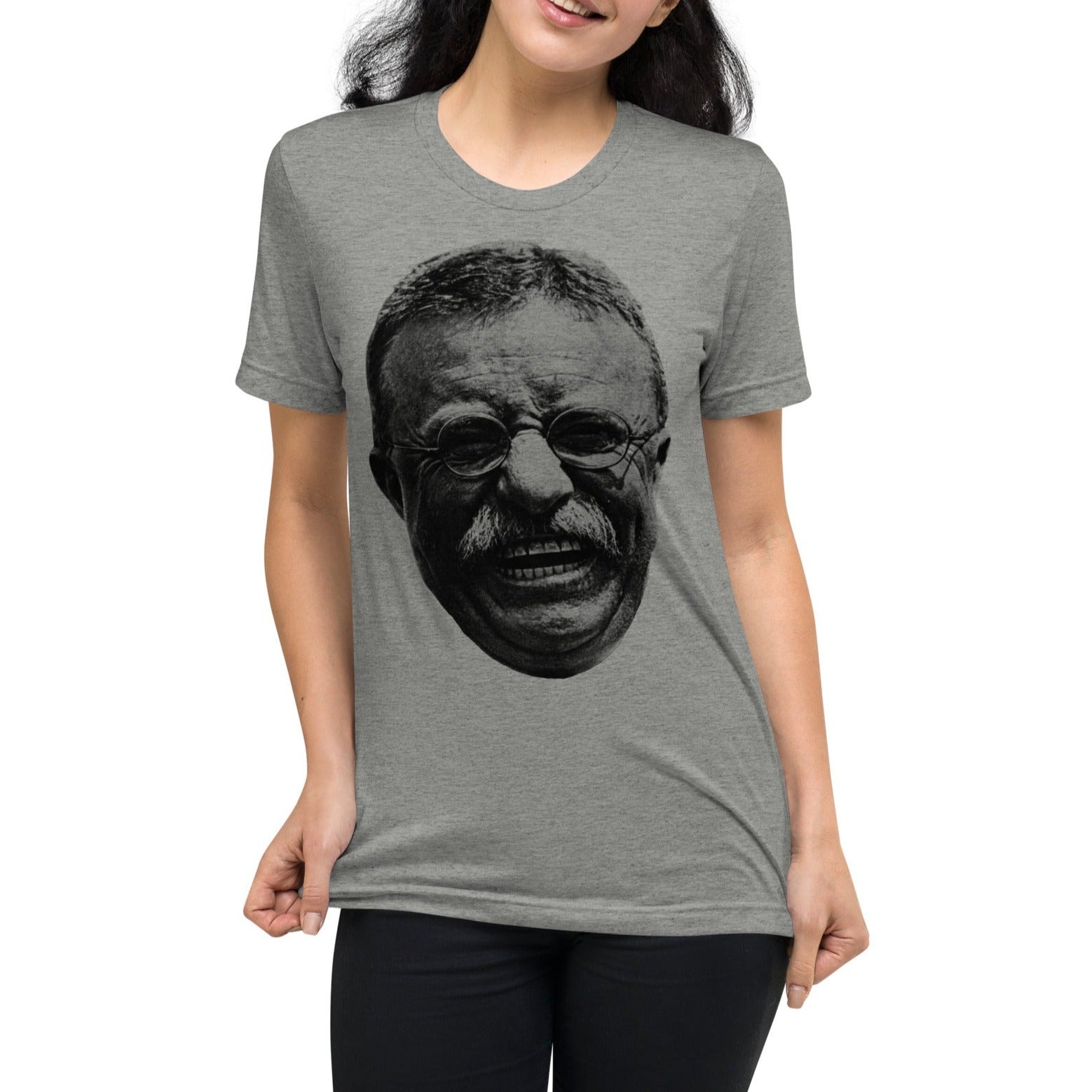 Teddy Roosevelt Laughing Triblend T-Shirt