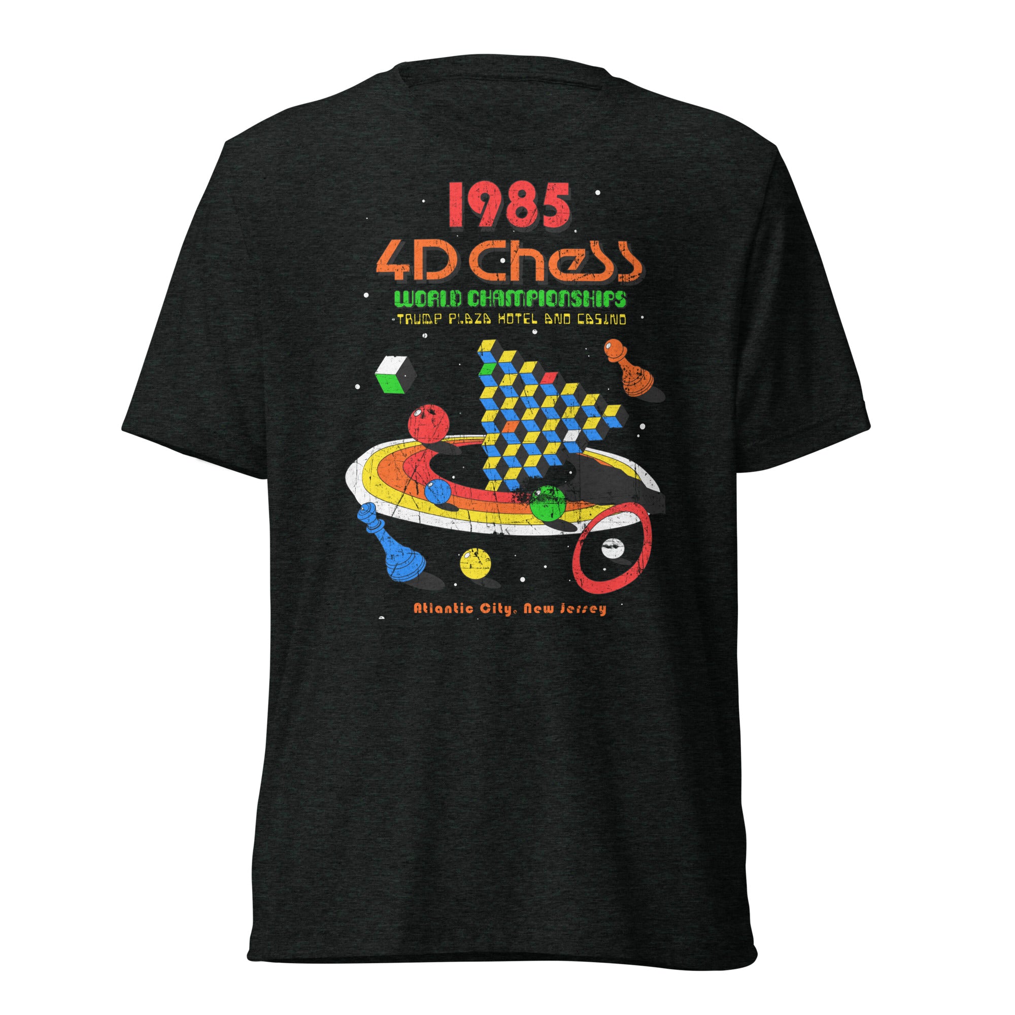 1985 4D Chess Championship Tri-Blend Track Shirt