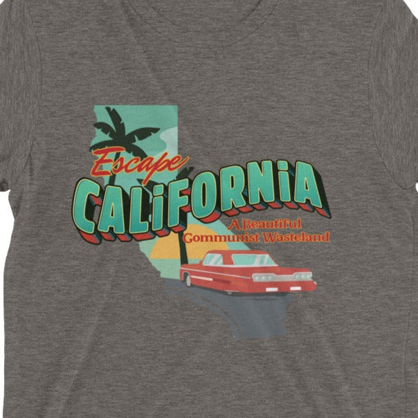 Escape California A Beautiful Communist Wasteland Unisex Tri-Blend Track Shirt