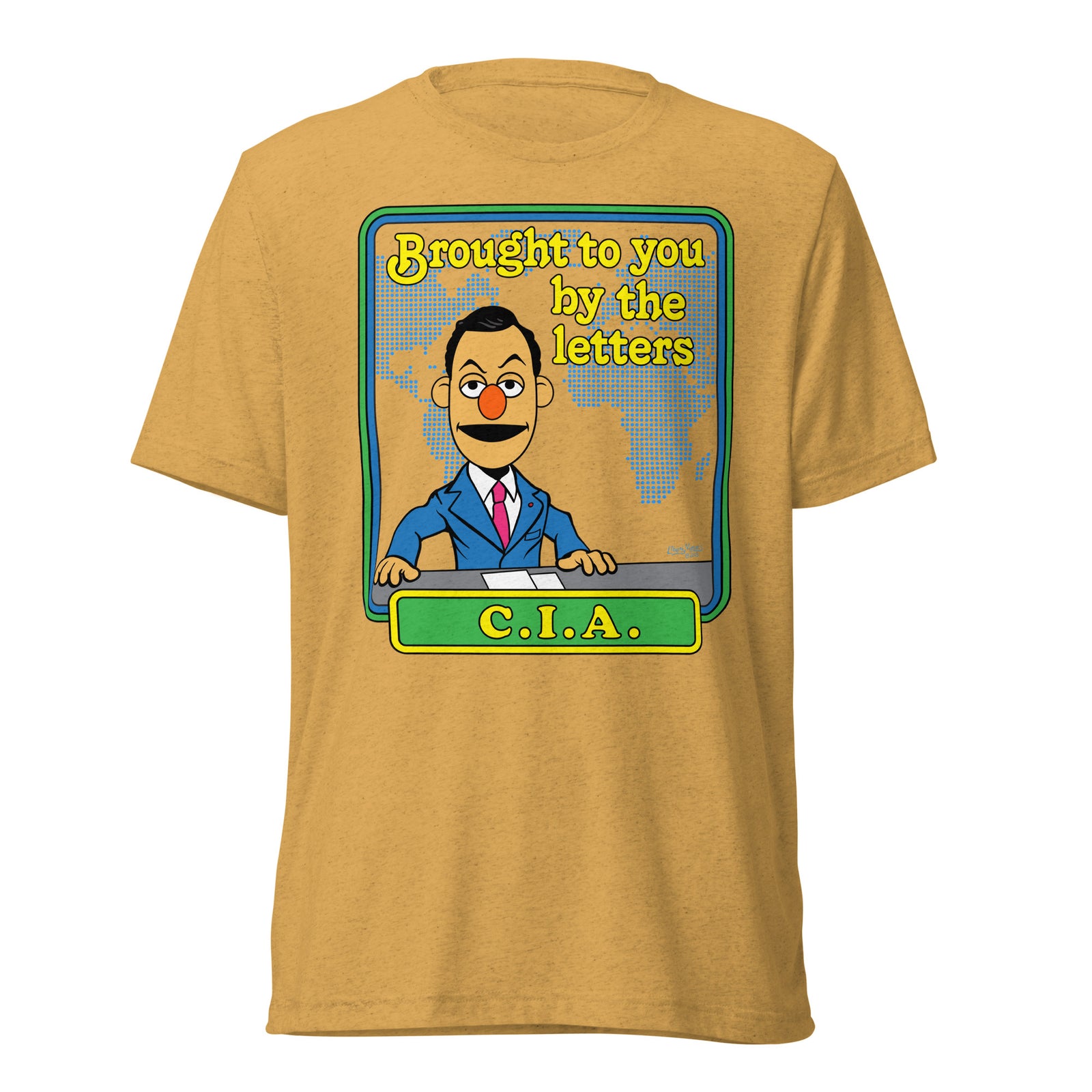 Brought to You By the Letters CIA Tri-Blend Track Shirt