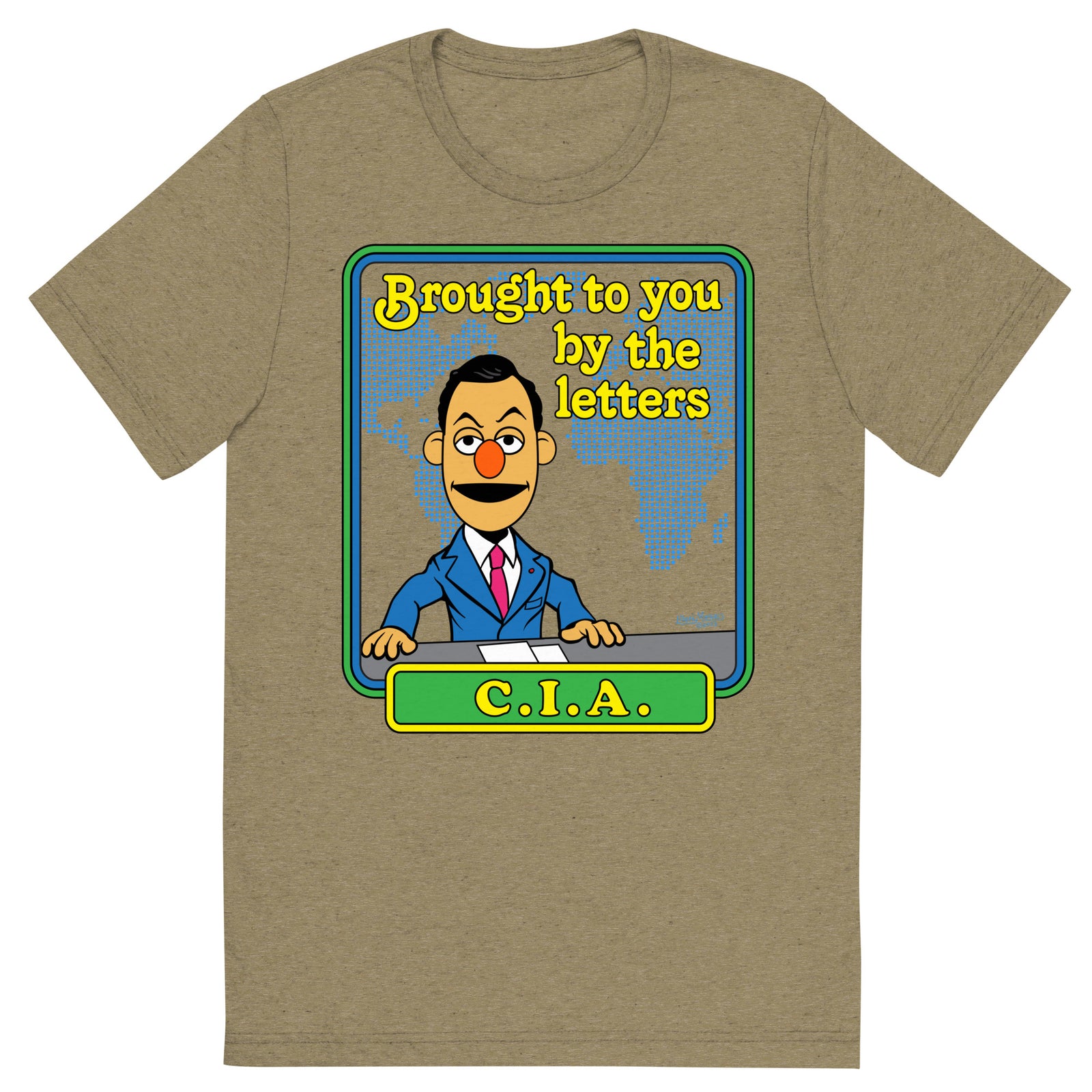 Brought to You By the Letters CIA Tri-Blend Track Shirt