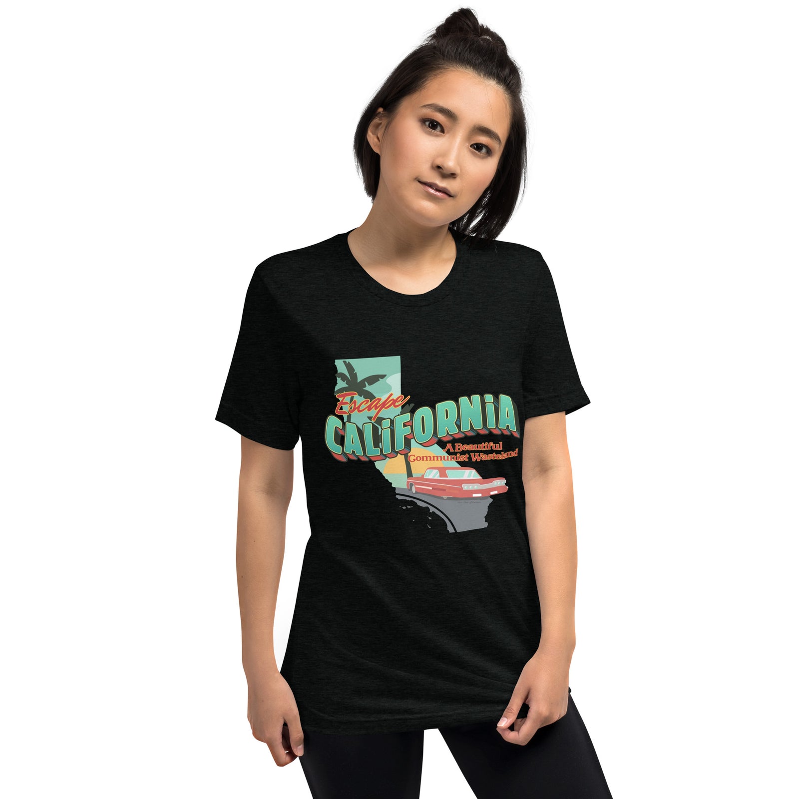 Escape California A Beautiful Communist Wasteland Unisex Tri-Blend Track Shirt