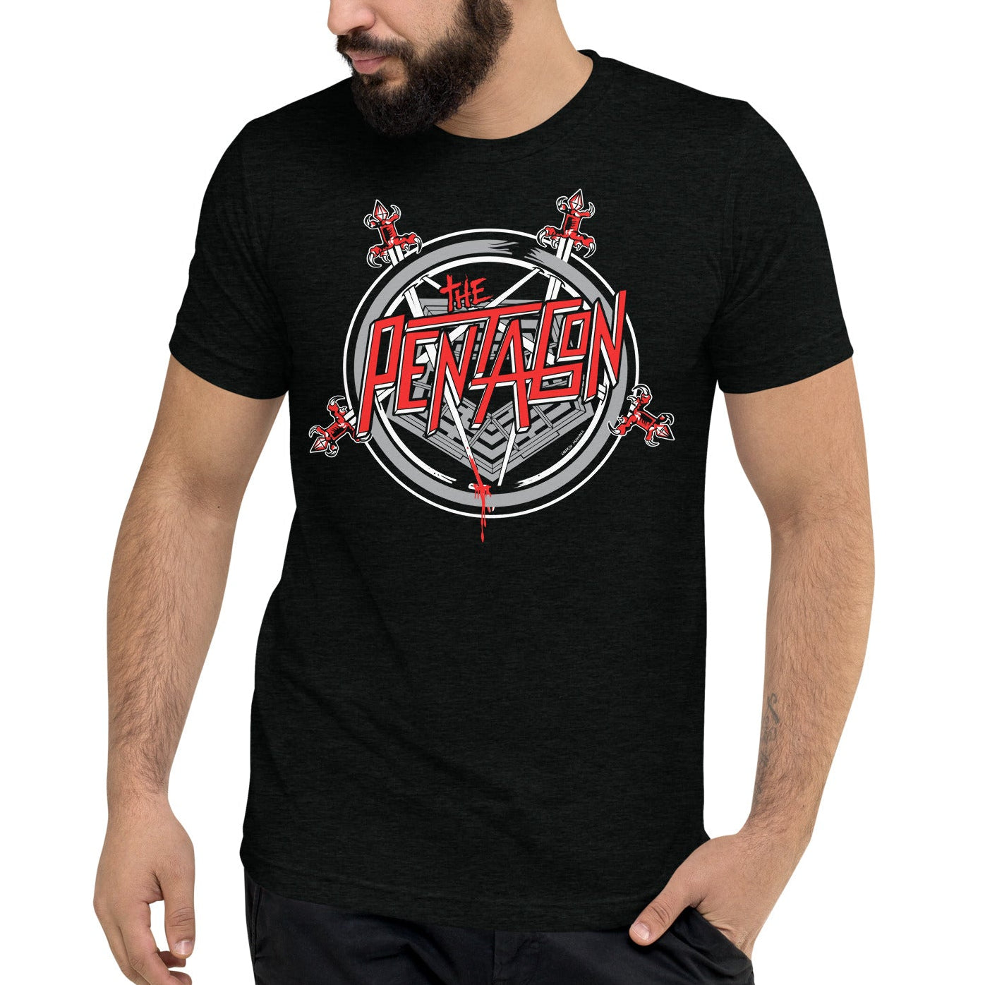 The Pentagon Death Metal World Tour Tri-Blend T-shirt