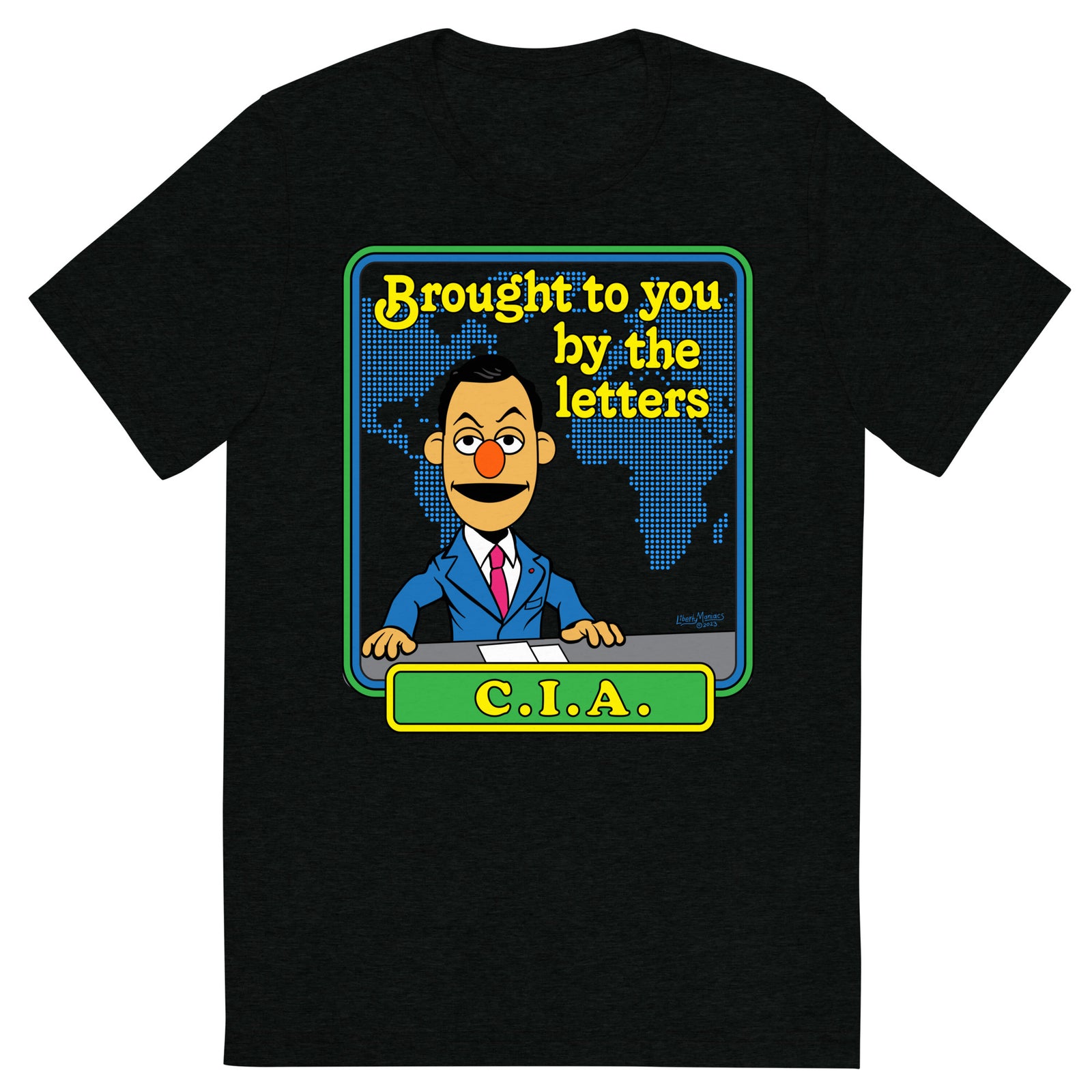 Brought to You By the Letters CIA Tri-Blend Track Shirt