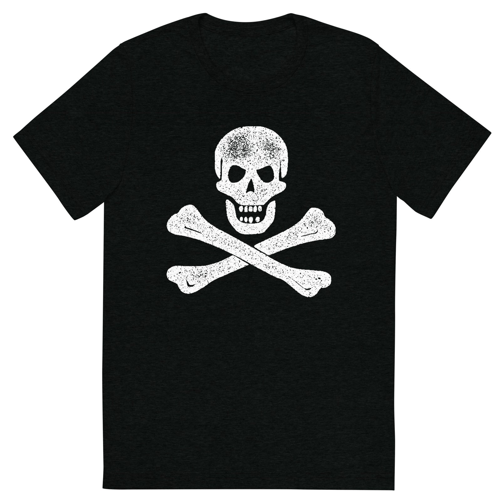 Crossbones Jolly Roger Tri-Blend Track Shirt