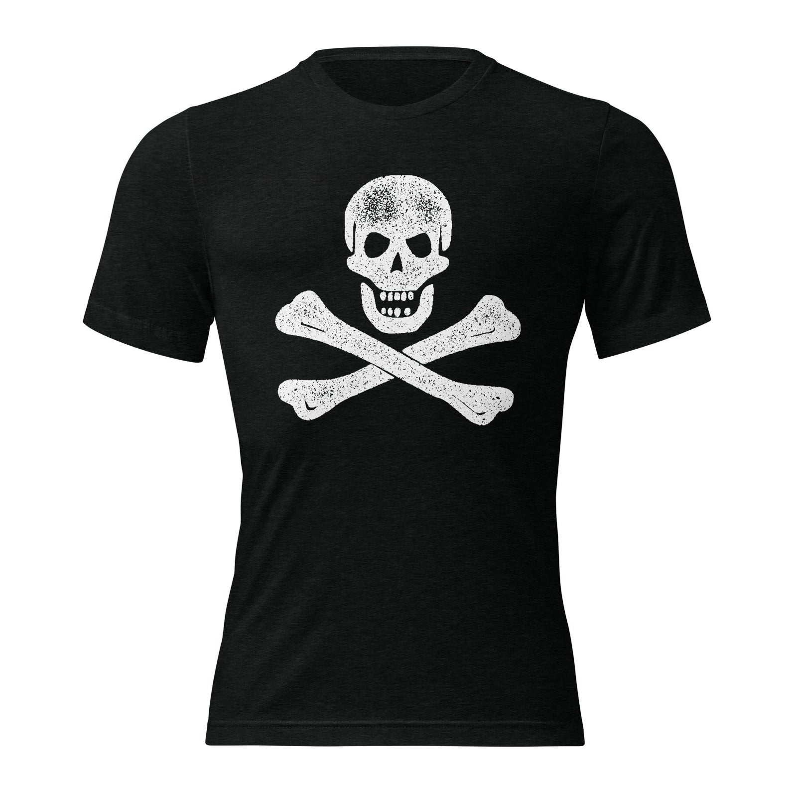 Crossbones Jolly Roger Tri-Blend Track Shirt