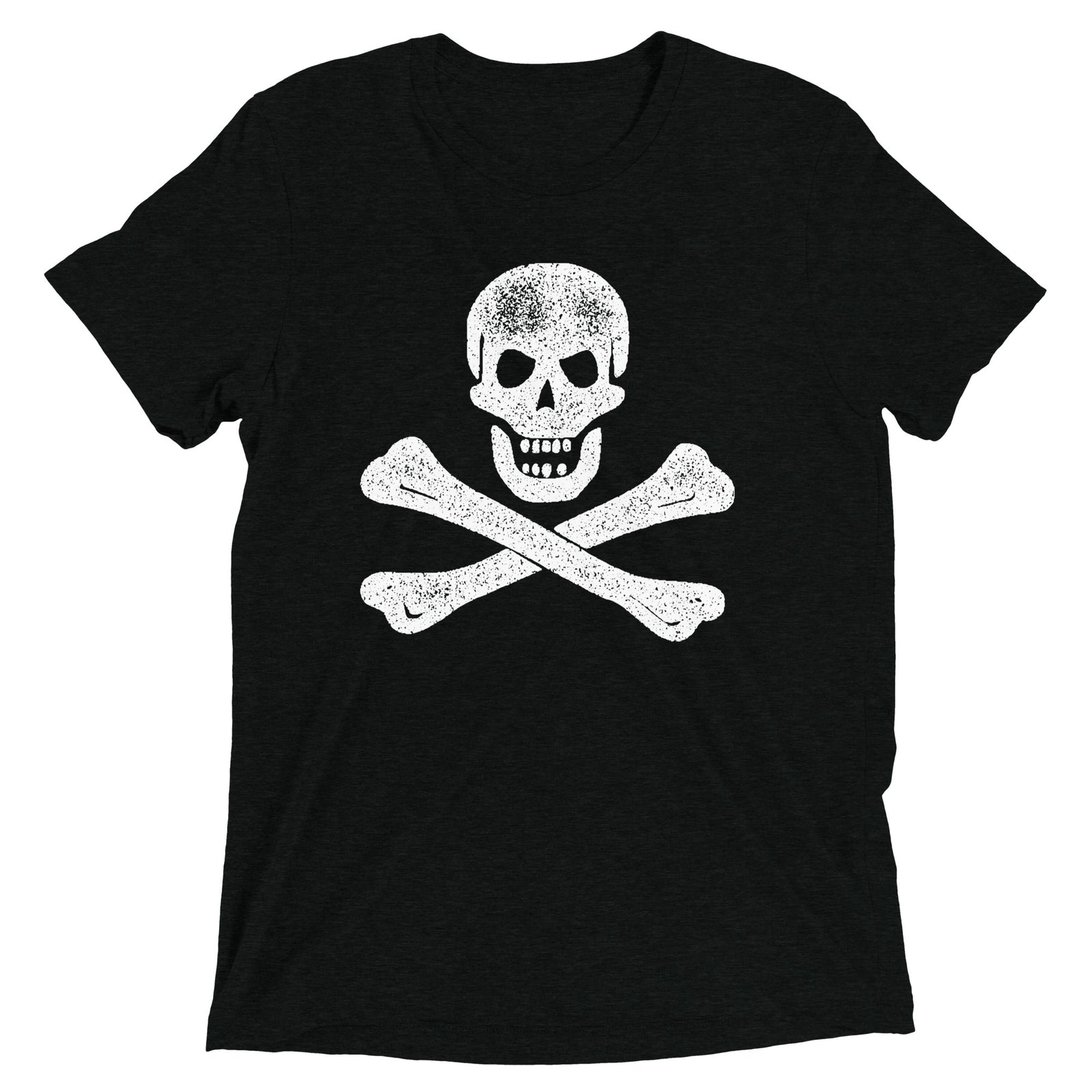 Crossbones Jolly Roger Tri-Blend Track Shirt