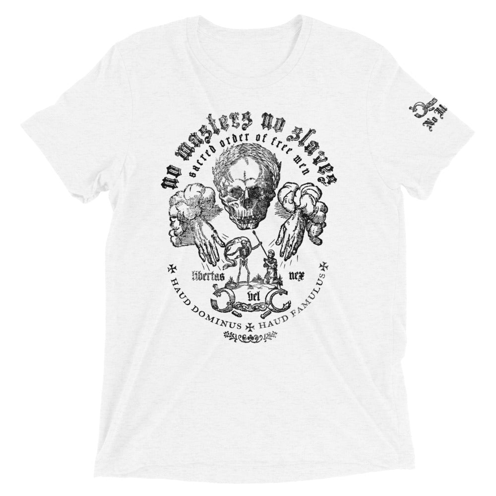 No Masters No Slaves Tri-Blend Track Shirt