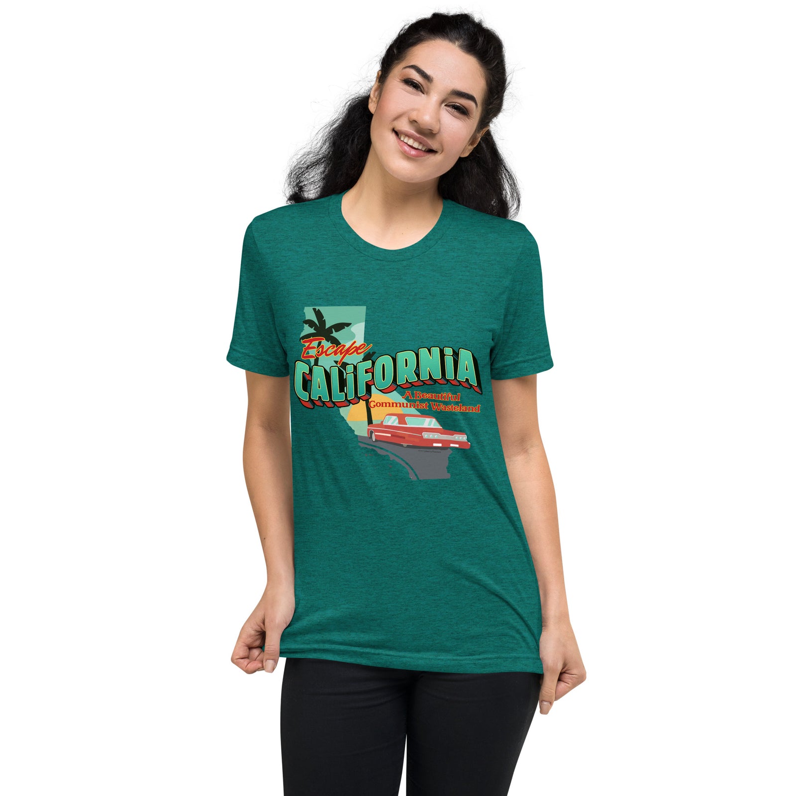 Escape California A Beautiful Communist Wasteland Unisex Tri-Blend Track Shirt