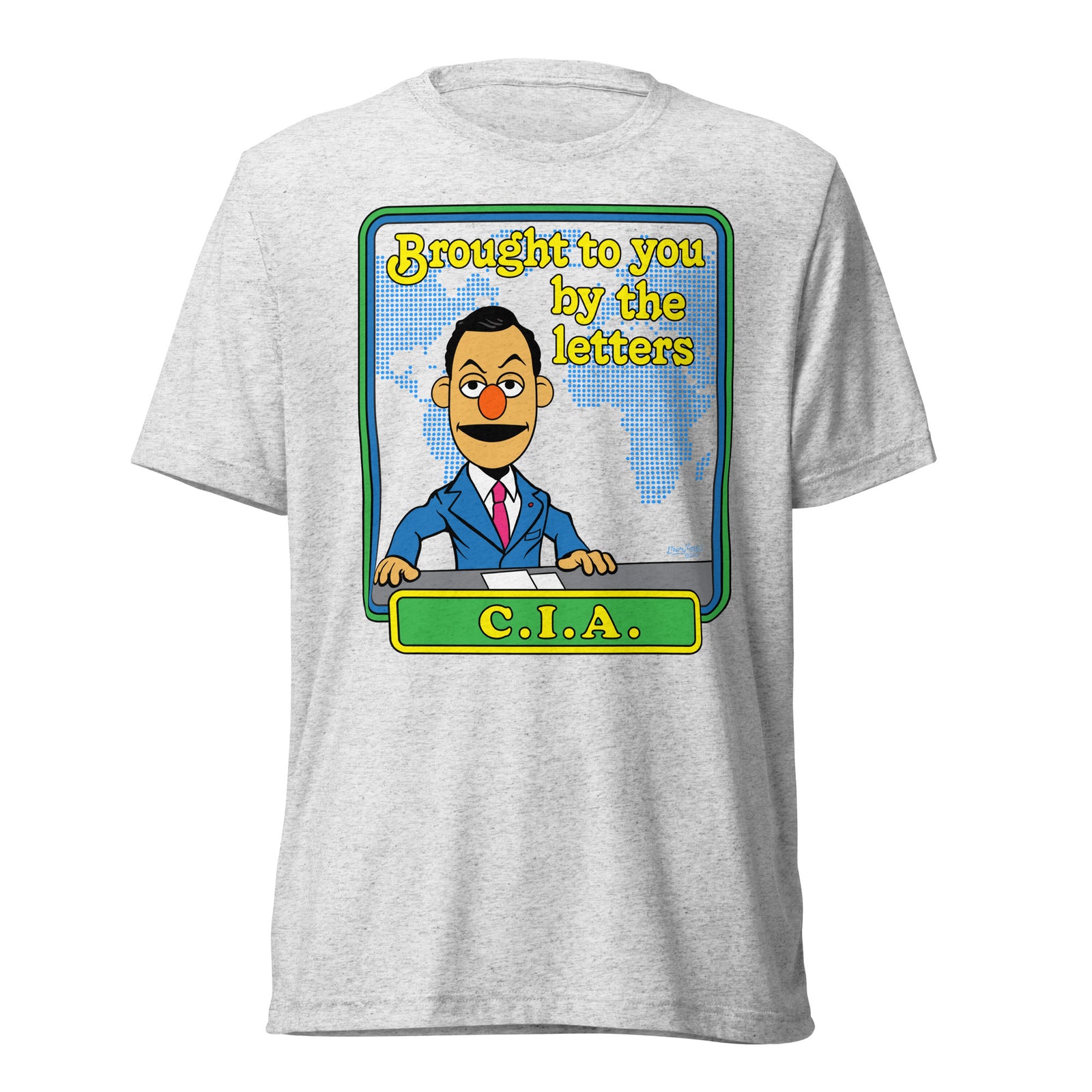 Brought to You By the Letters CIA Tri-Blend Track Shirt