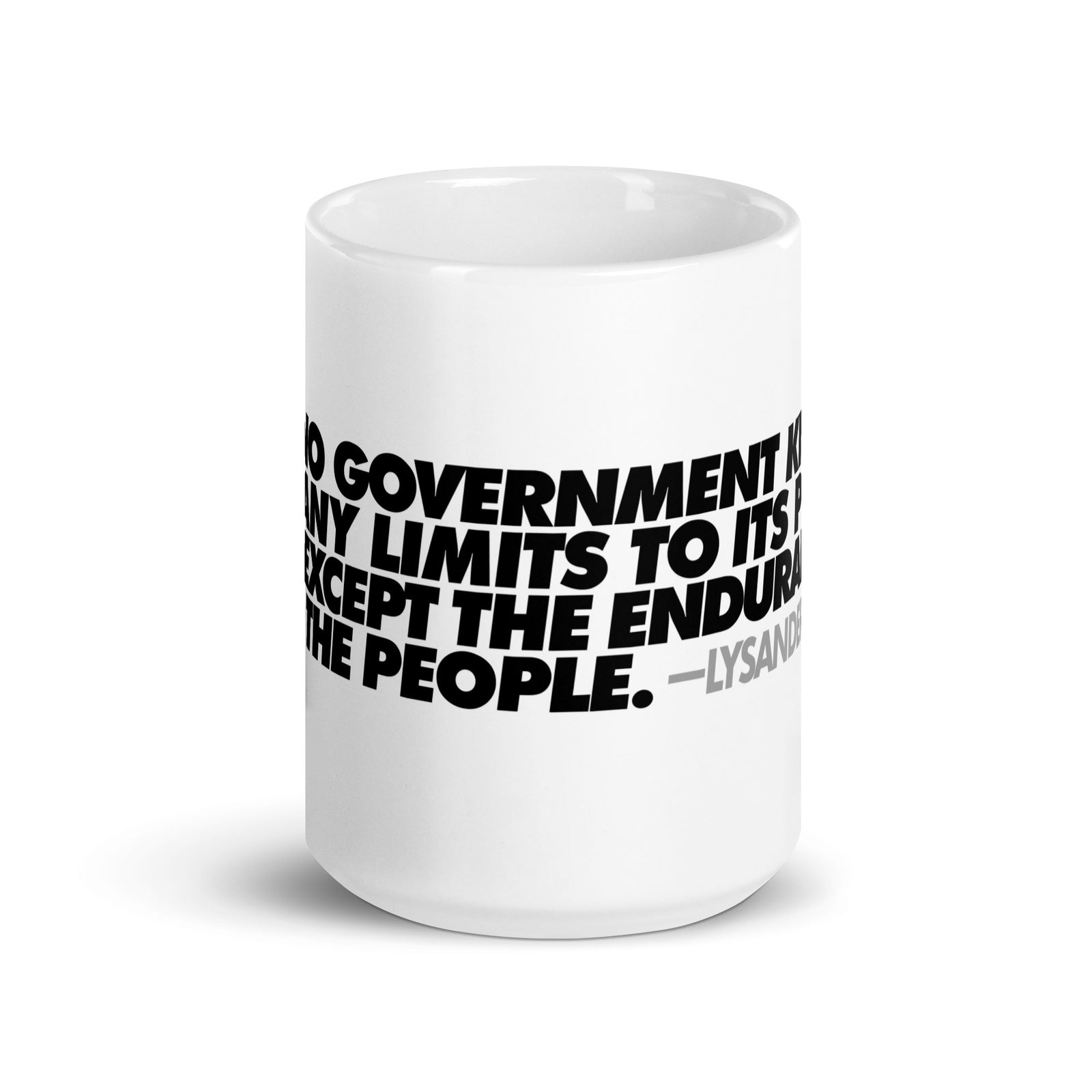 Lysander Spooner Government Limits Quote Mug