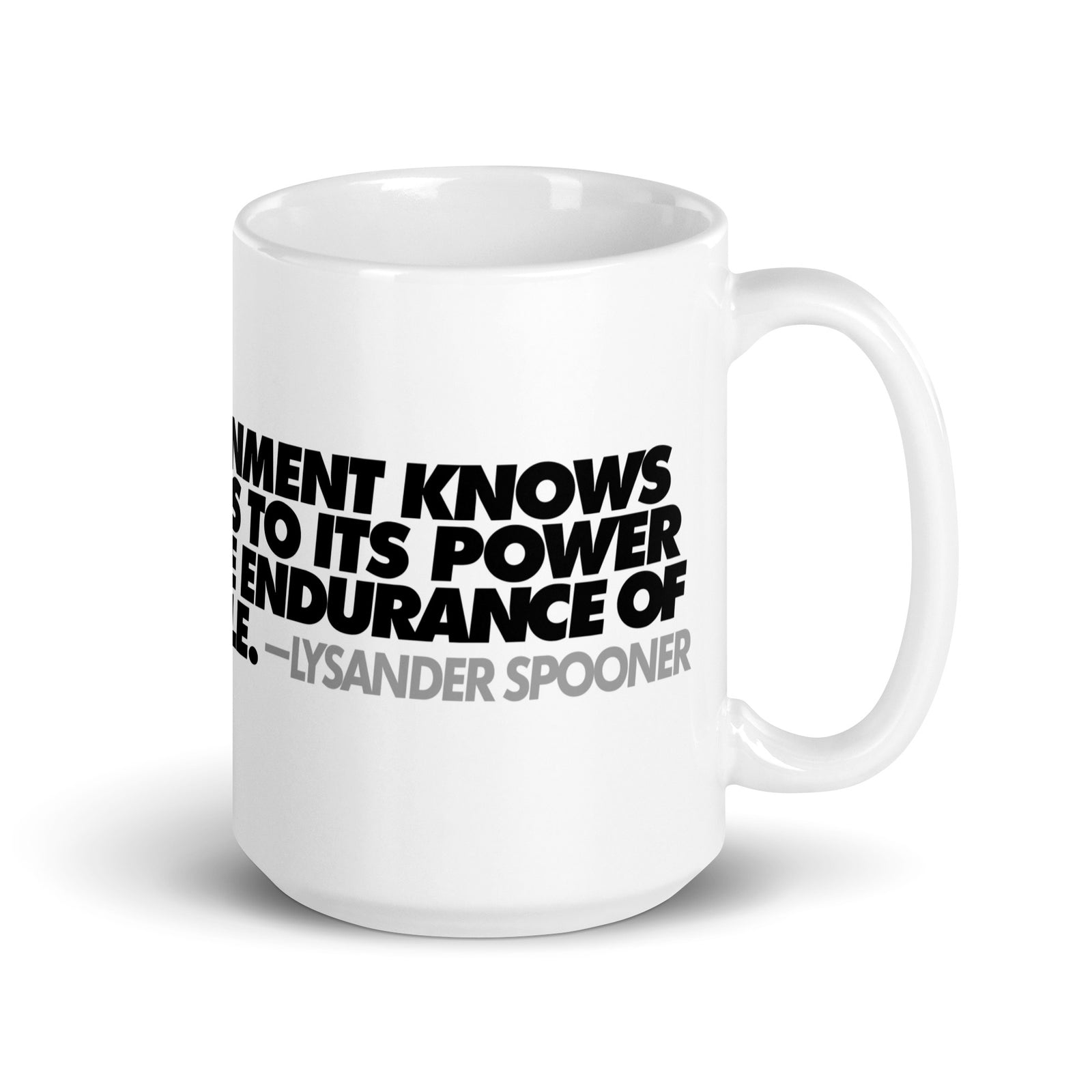Lysander Spooner Government Limits Quote Mug