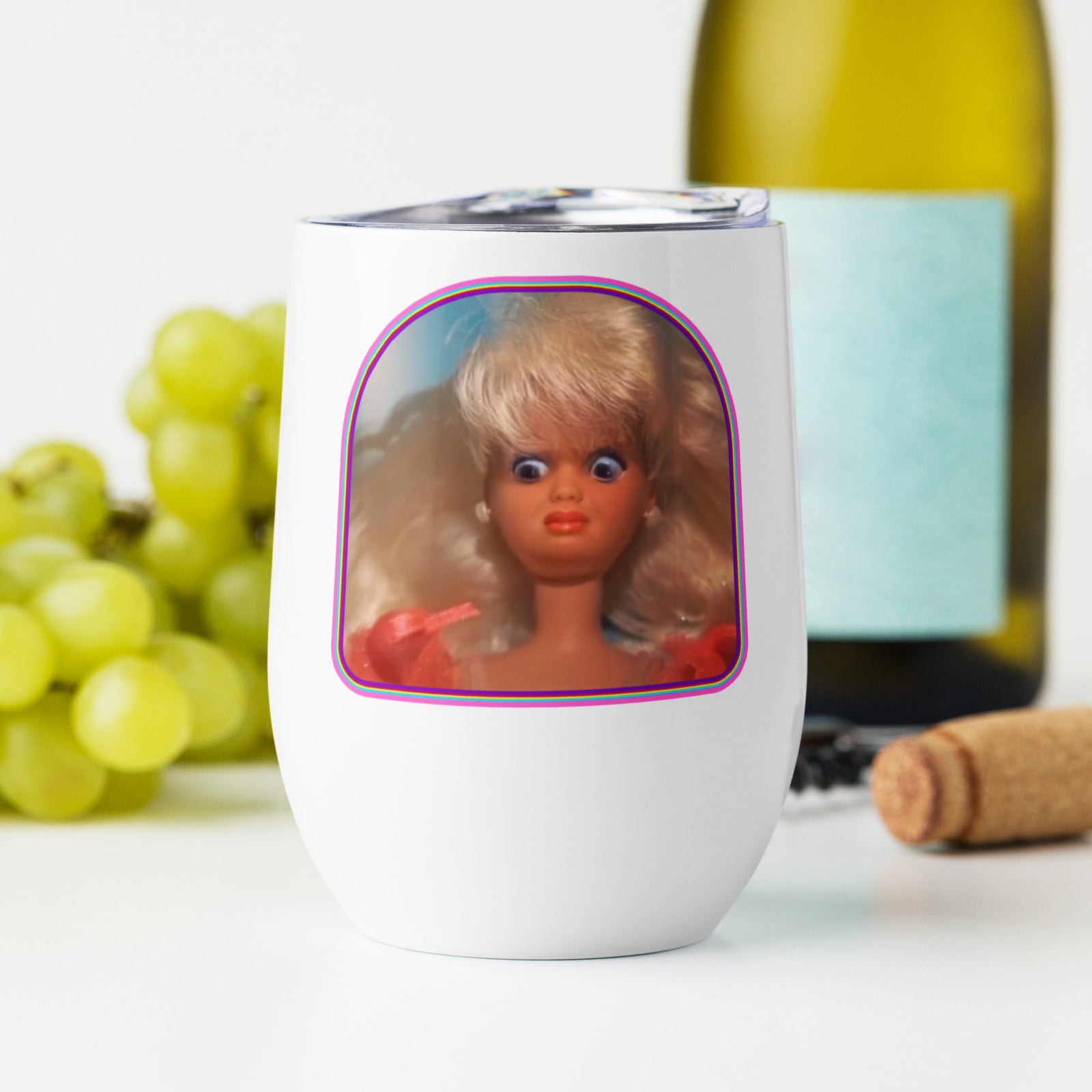 WTF Barbie Wine Tumbler