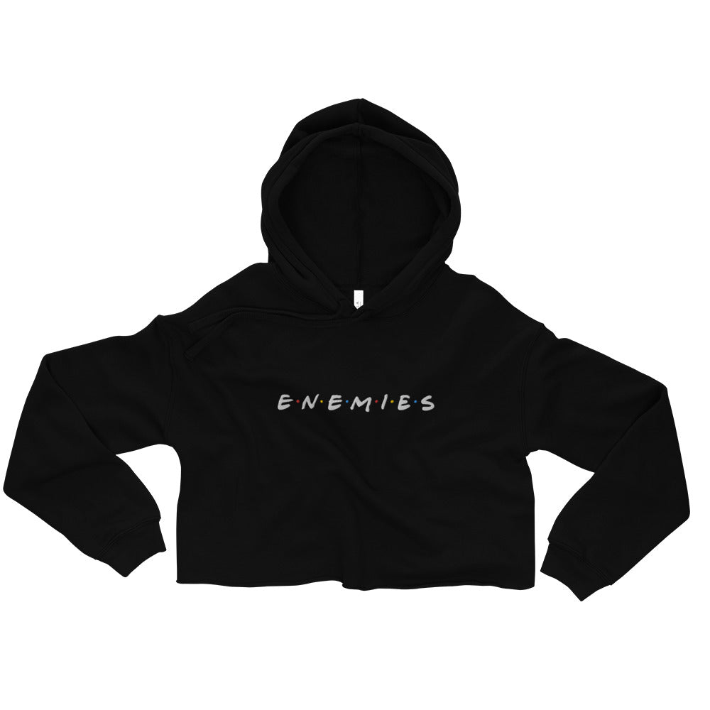 Enemies Sitcom Embroidered Crop Hoodie